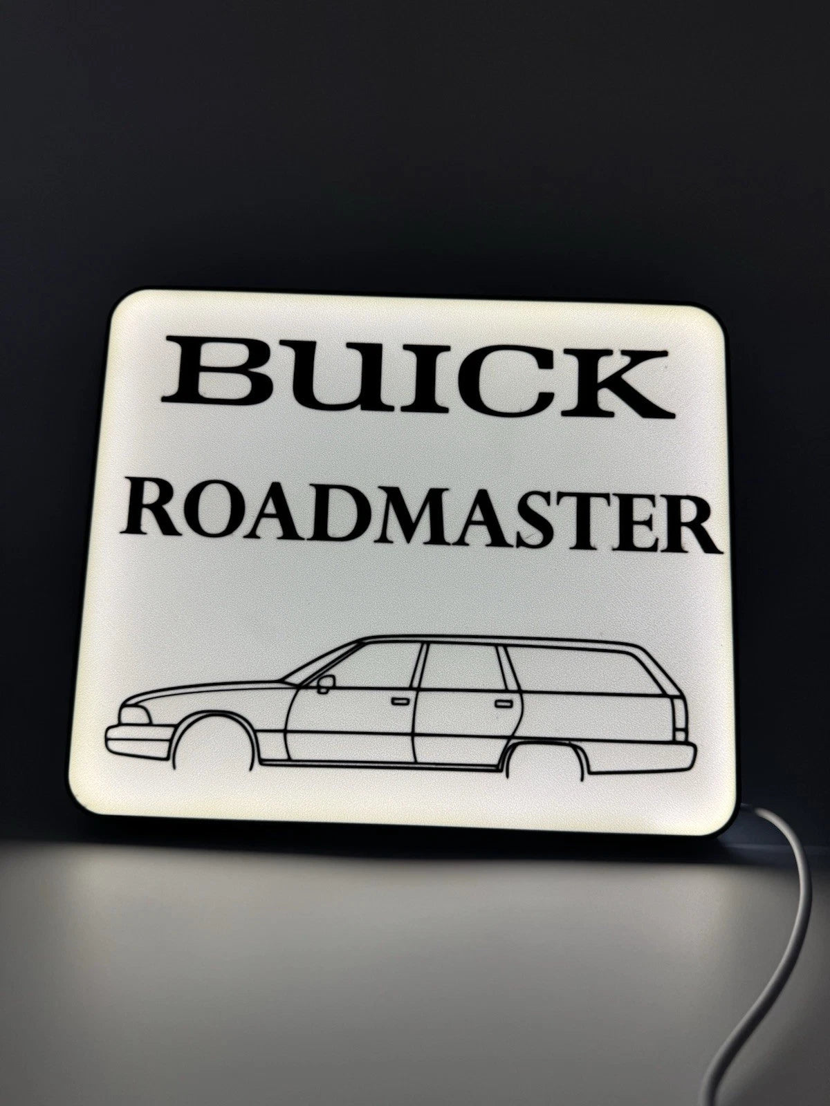 Buick Roadmaster -  Light Up LED Sign With USB Plug  Lowrider Classic Car Garage