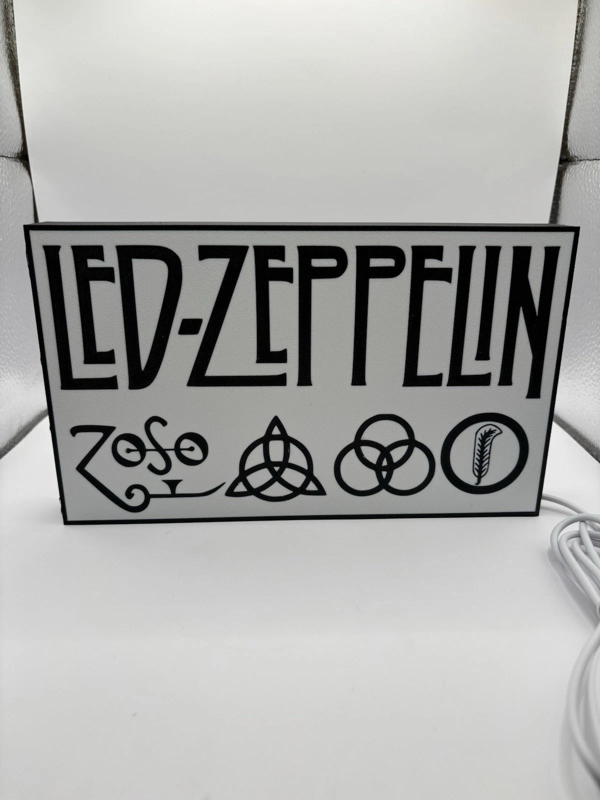 Led Zeppelin - LED Light Up Neon Sign Classic Rock And Roll Zoso Blackdog