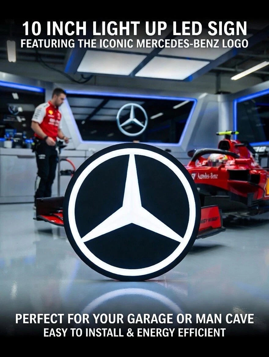 Mercedes Benz Light Up LED Neon Sign - AMG Coupe Sedan S Class G Wagon
