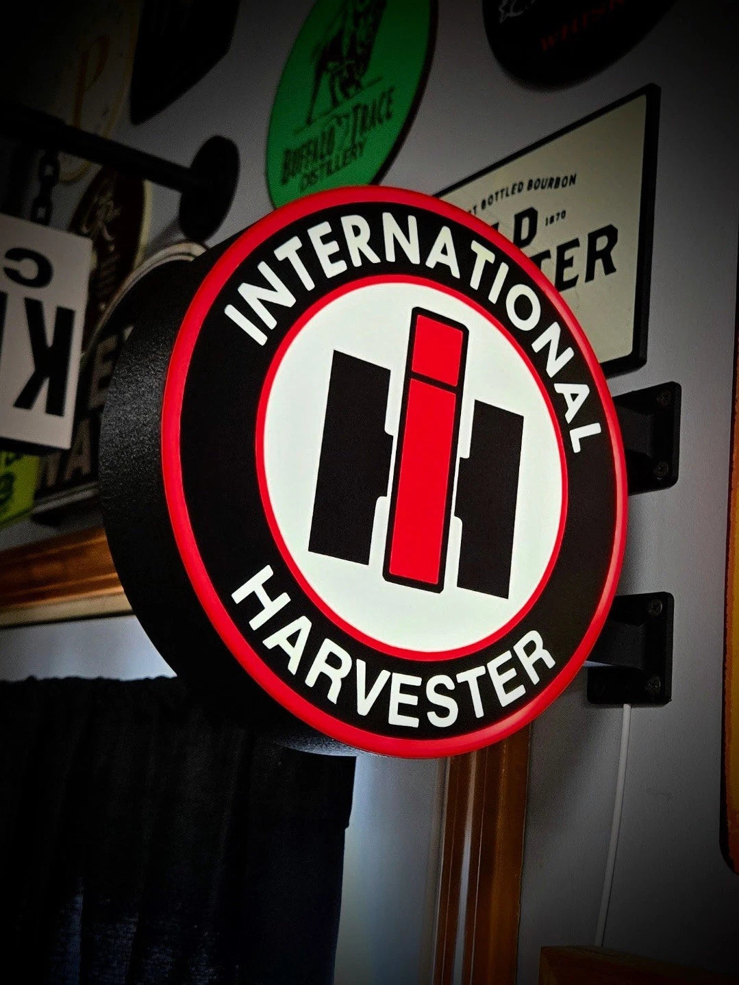 International Harvester 13” Pub Style Dual Side Light Up LED Sign