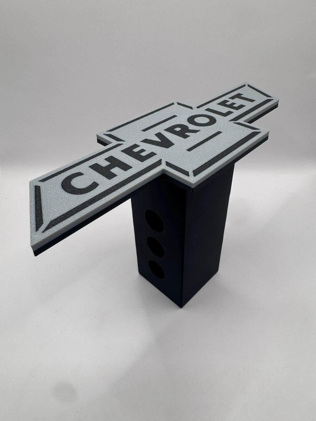 Chevy Chevrolet Grey And Black Tow Hitch Receiver Cover – Fits 2” Truck SUV