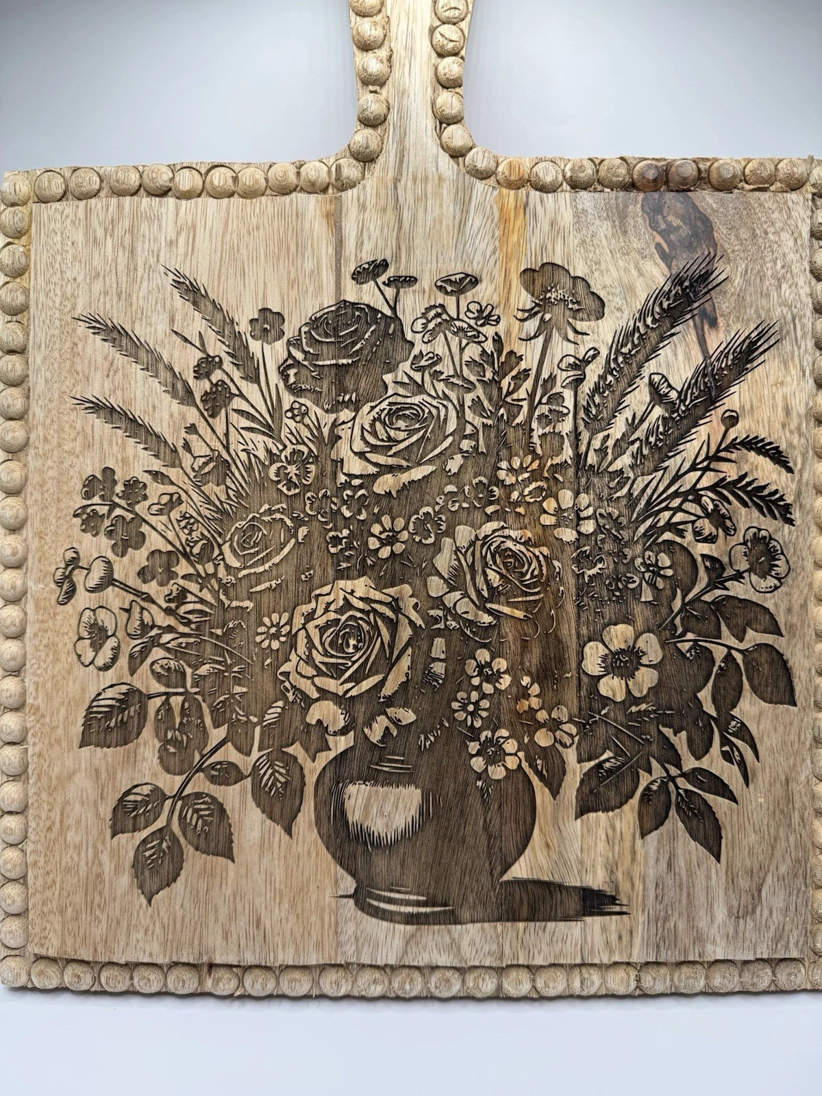 Floral Design/Rustic Wooden Chopping Board