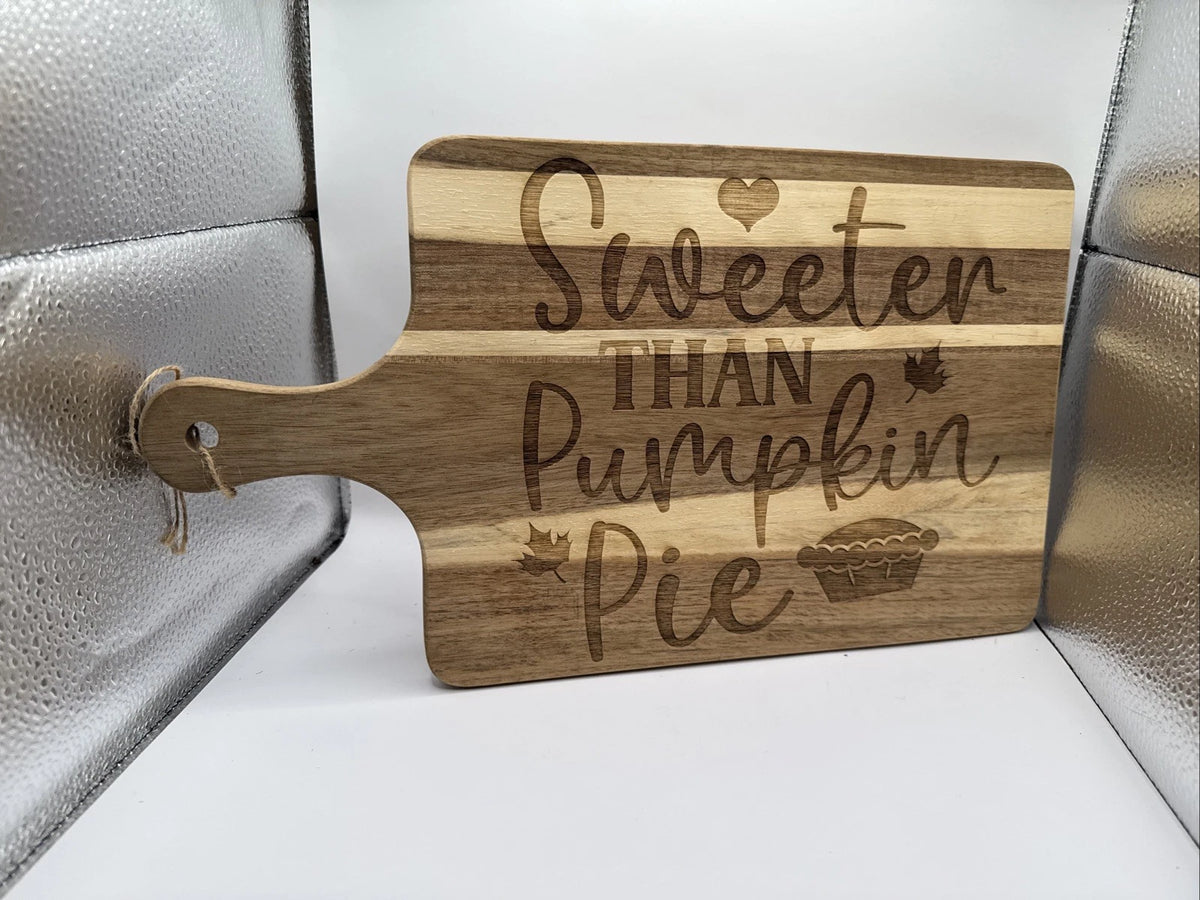 Sweet Pumpkin Pie Fall Decor - Engraved Wooden Cutting Board
