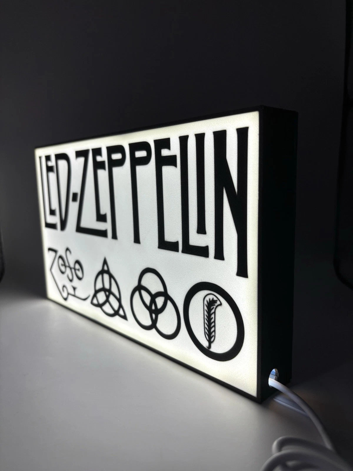 Led Zeppelin - LED Light Up Neon Sign Classic Rock And Roll Zoso Blackdog