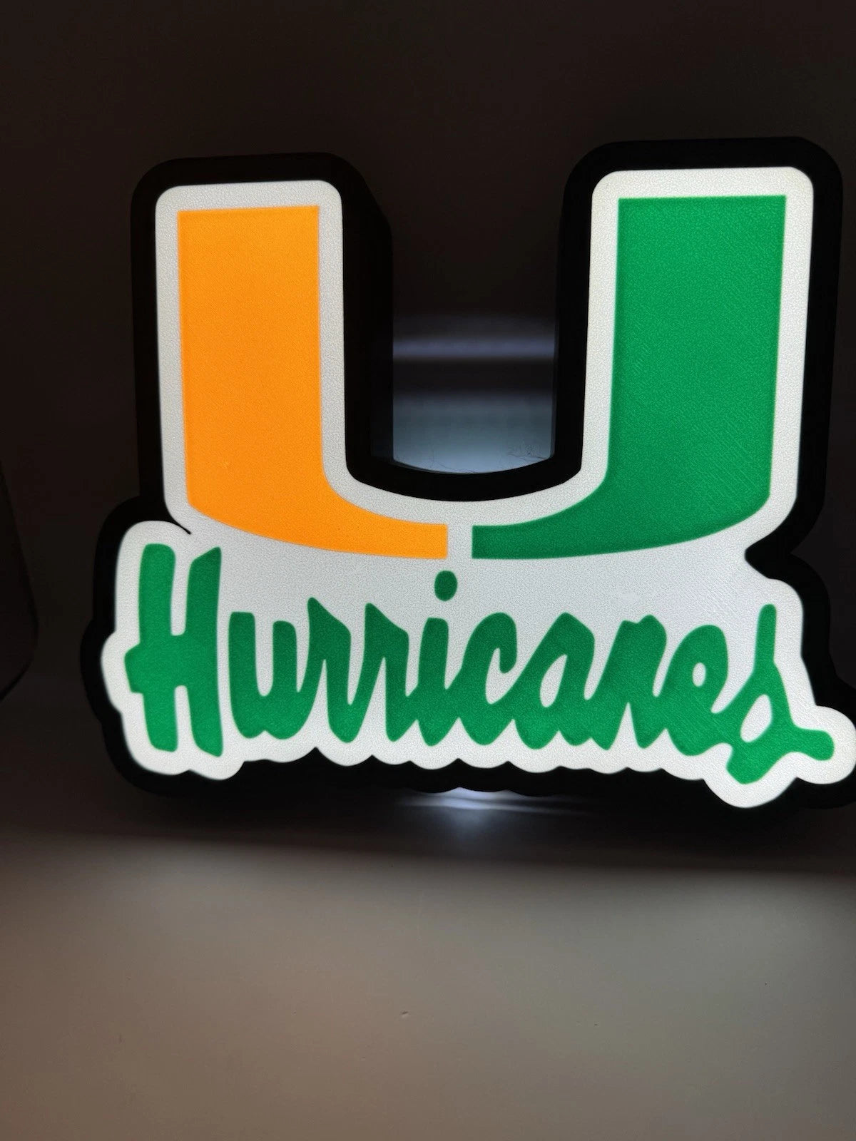 Miami Hurricanes Light Up LED Neon Sign - NCAA Football Florida Athletics Sports