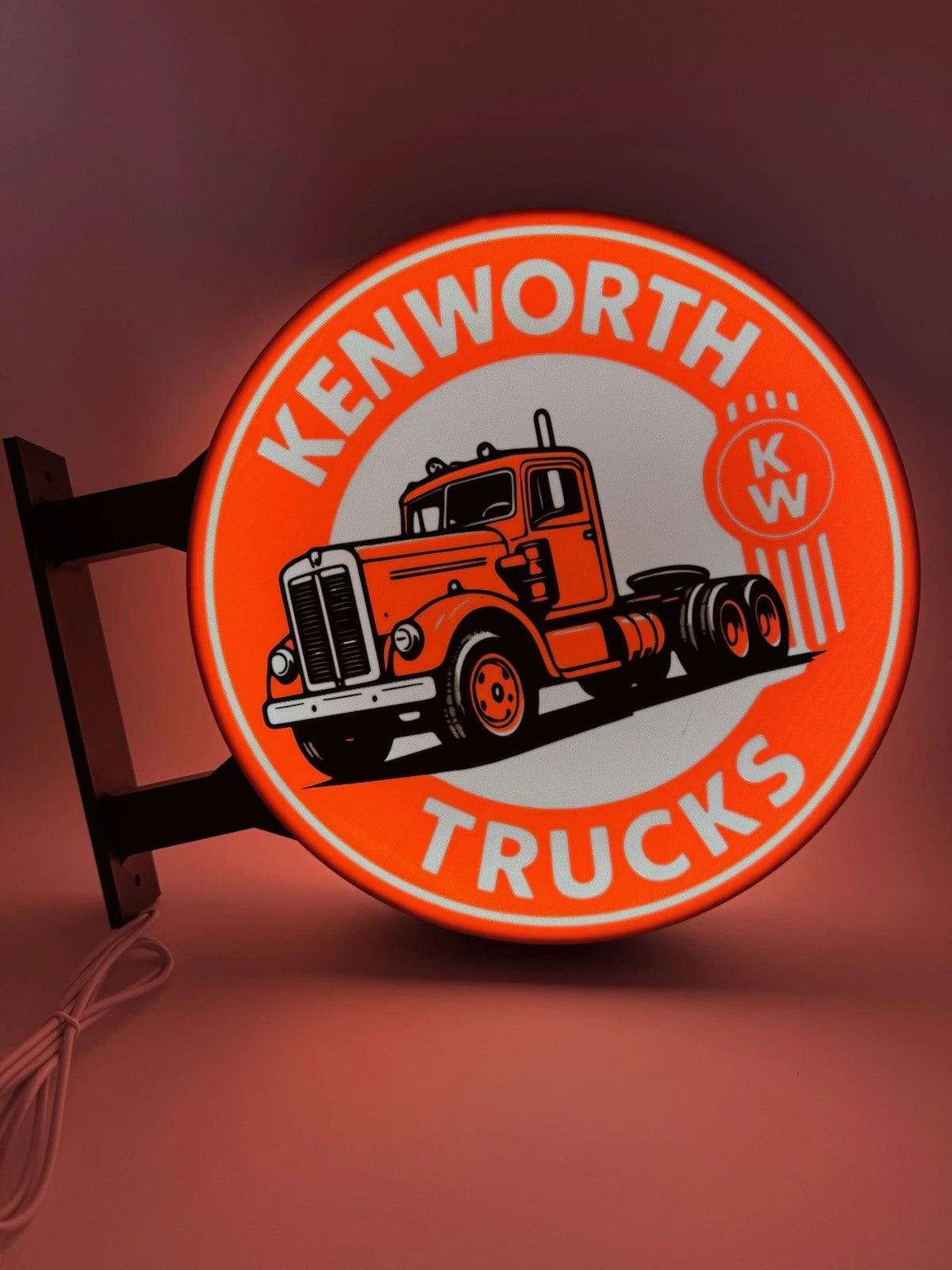 Kenworth Trucks 13”  Pub Style Dual Side Light Up LED Sign Pub Bar Mancave