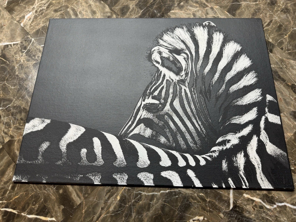 Zebra - Oil On Canvas 16x12