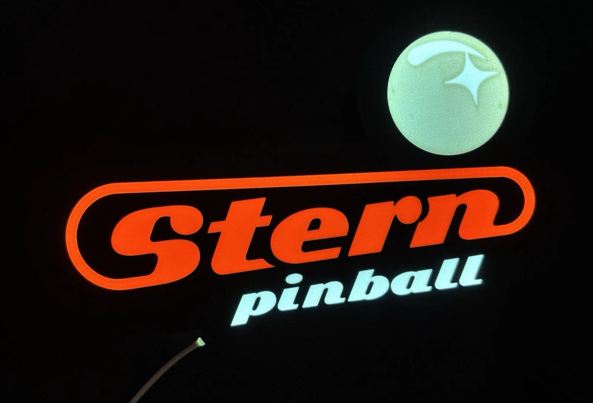 Stern Pinball - Light Up LED Neon Sign Arcade Game Room Video Bally Gottlieb