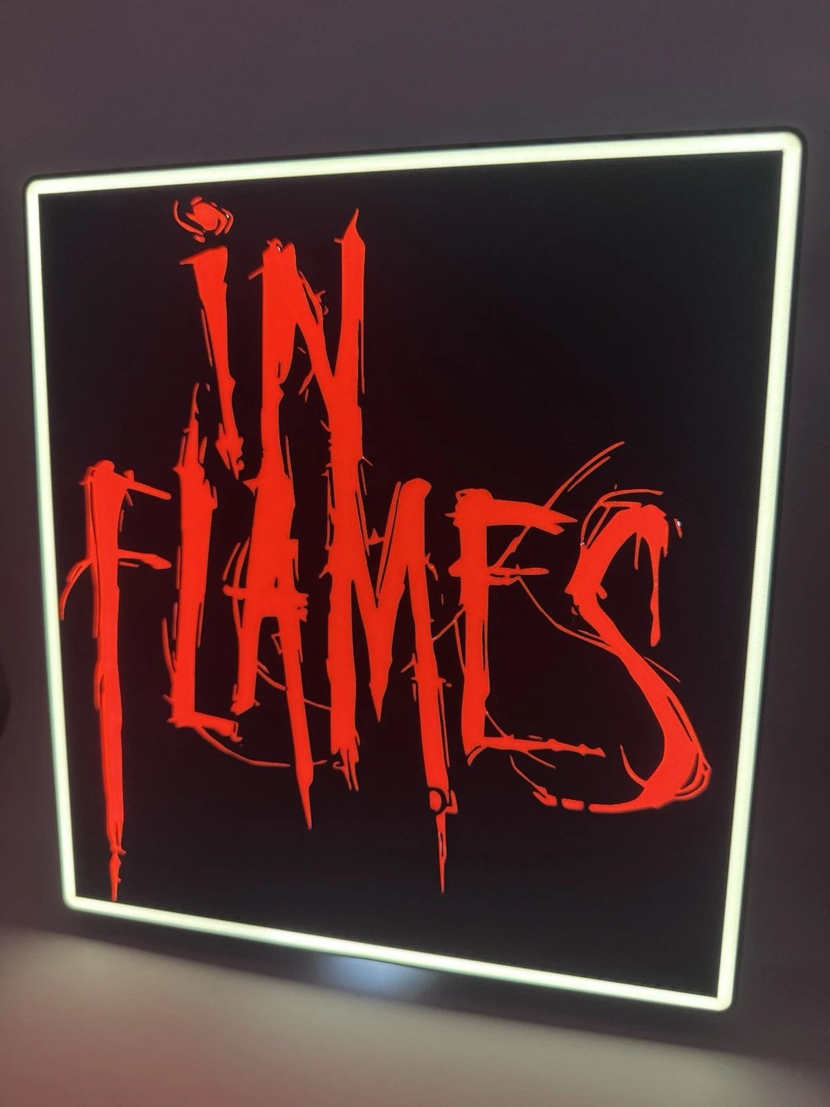 In Flames Metal Rock Band LED Neon Light Up Sign With USB Power Cord