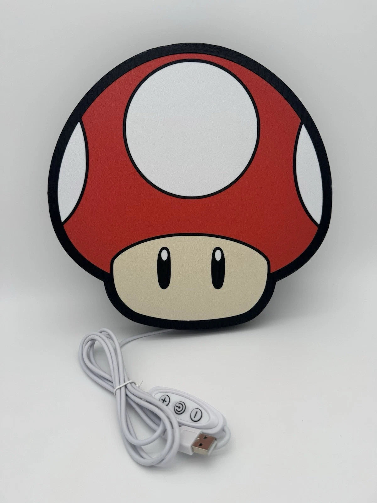 Mario Mushroom -  Light Up LED Sign With USB Plug - 90s Retro Nintendo