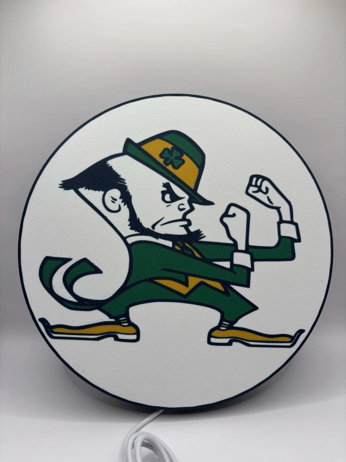 Fighting Irish Round - Light Up LED Sign - Notre Dame University Fighting Irish