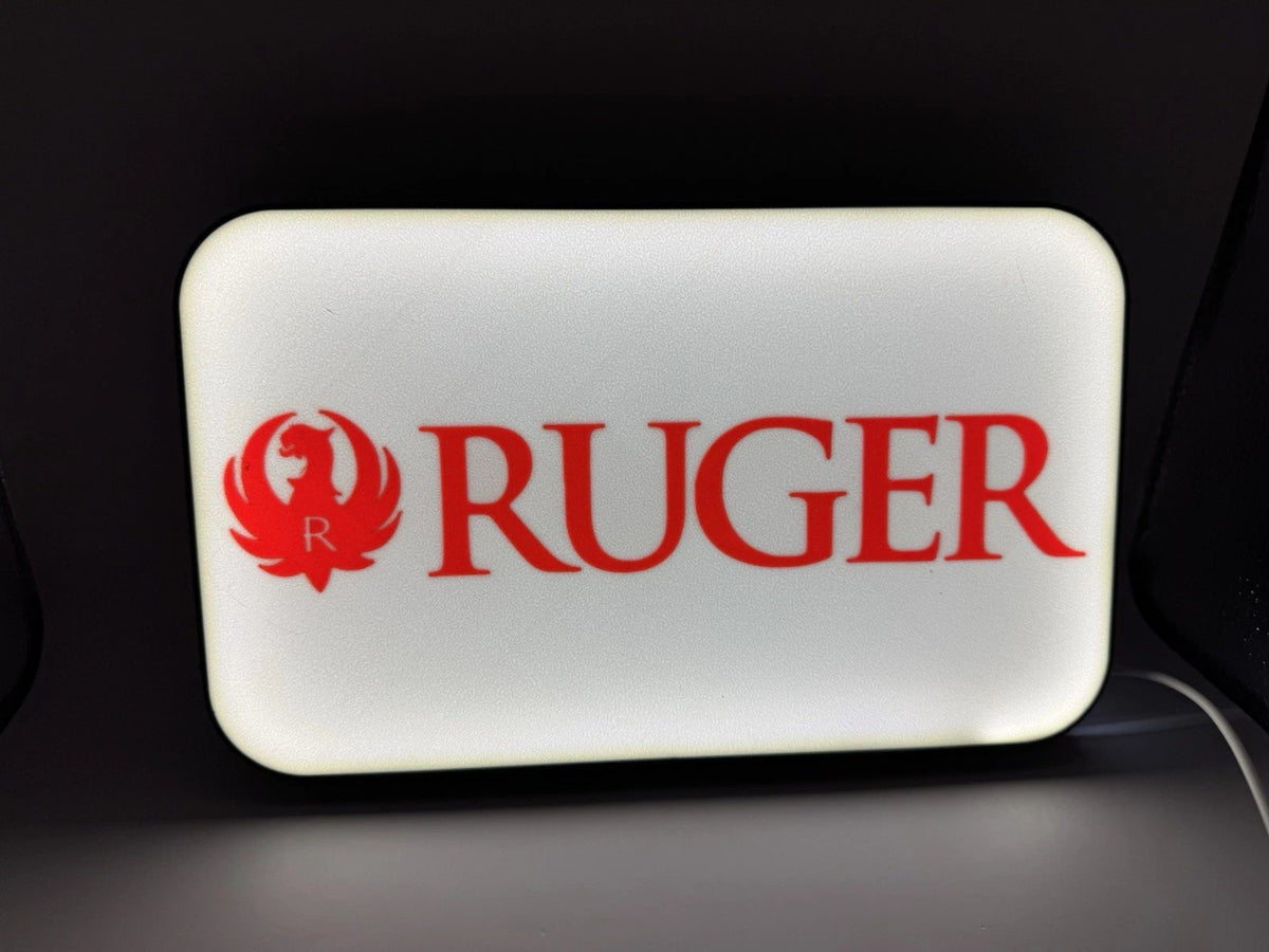 Ruger Firearms Light Up LED Neon Sign With USB- Reloading Shooting Hunting 2A