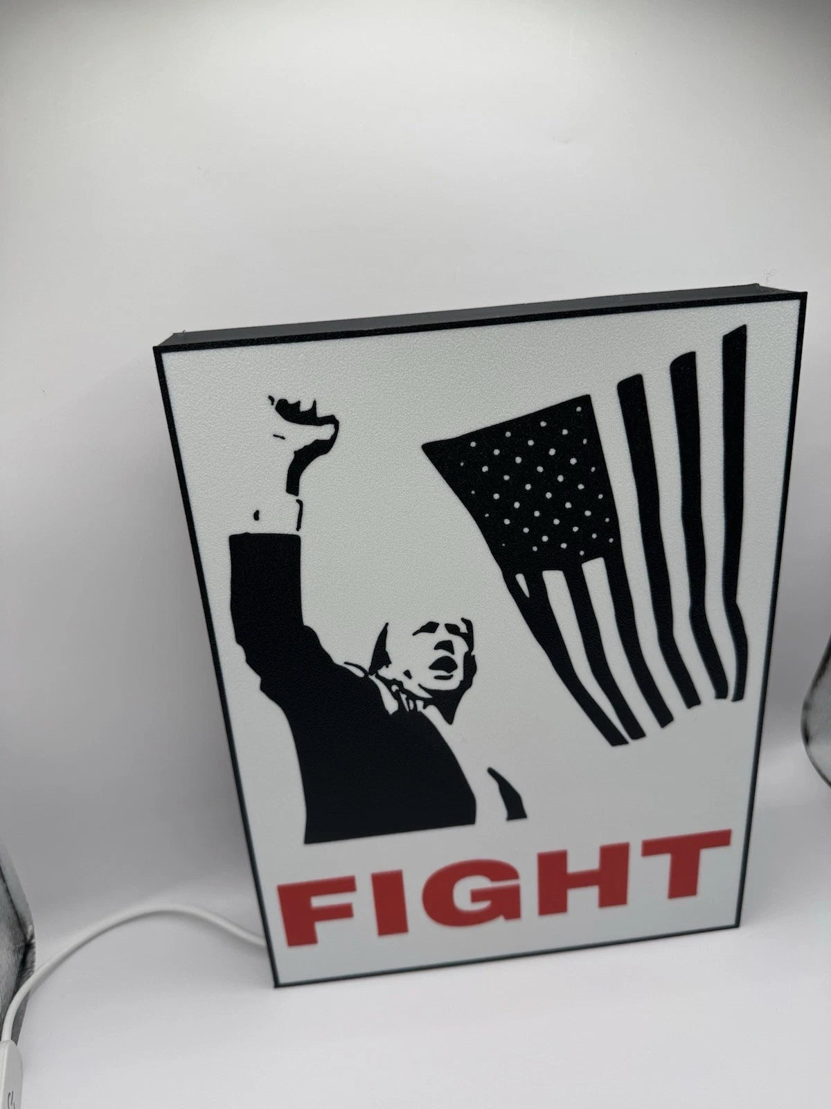 Donald Trump FIGHT - Light Up LED Sign