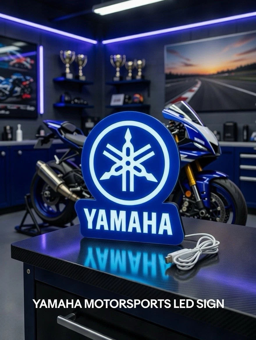Yamaha Motorsports Light Up LED Neon Sign With USB ATV  UTV Motorcycle R6 R1