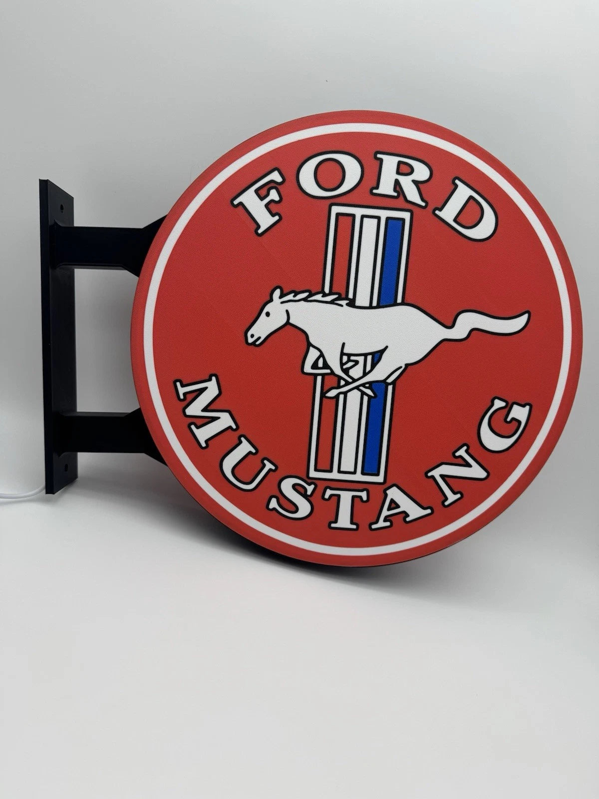 Ford Mustang  13”  Pub Style Dual Side Light Up LED Sign Garage Mancave Pub