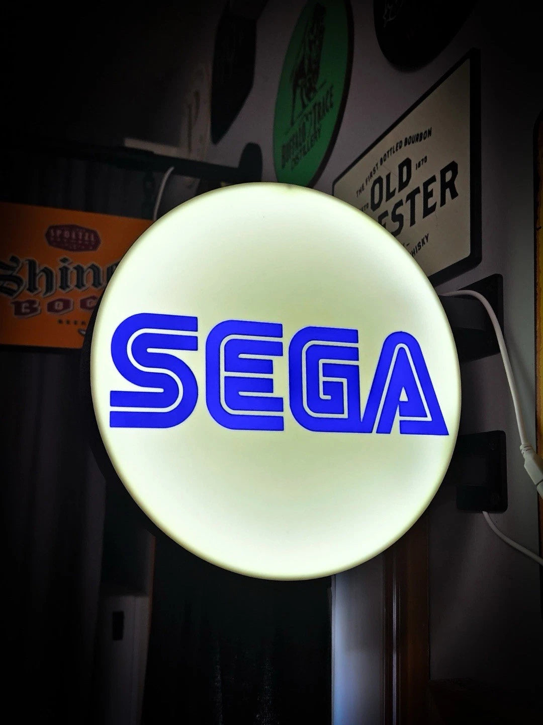 SEGA  Sega 13”  Pub Style Dual Side Light Up LED Sign Pub Bar Mancave