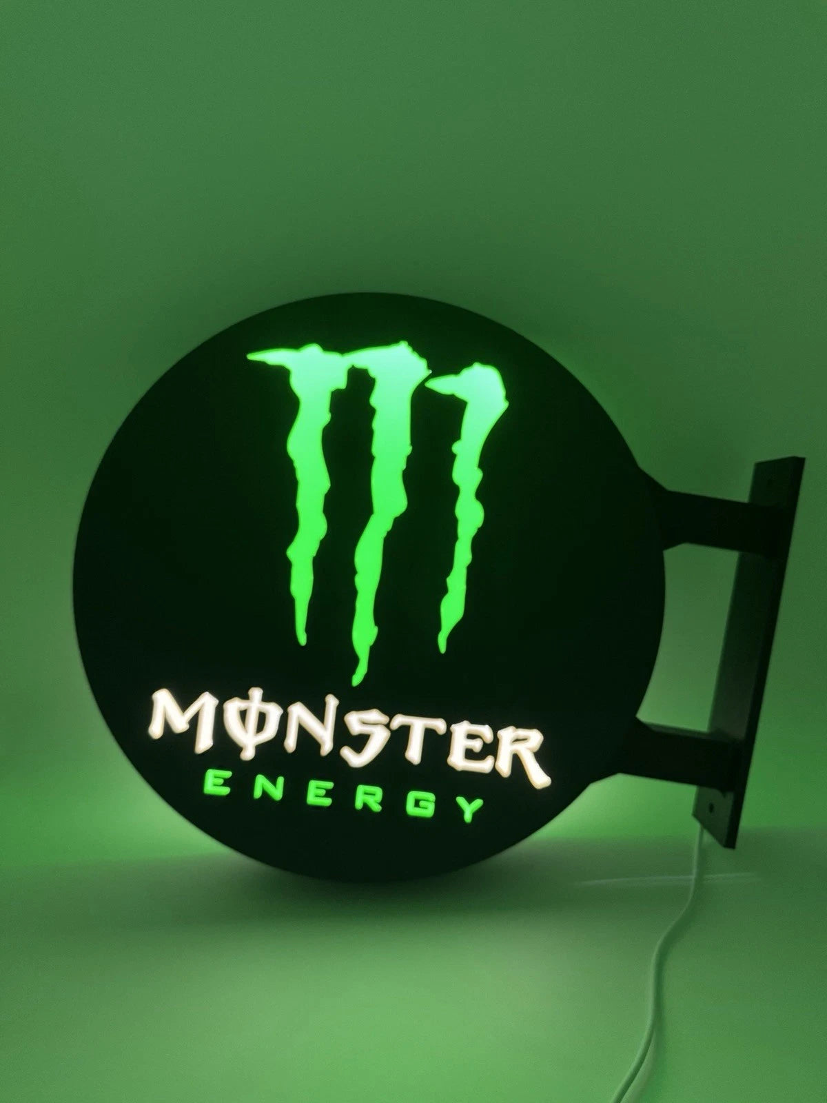 Monster Energy 13”  Pub Style Dual Side Light Up LED Sign Pub Bar Mancave