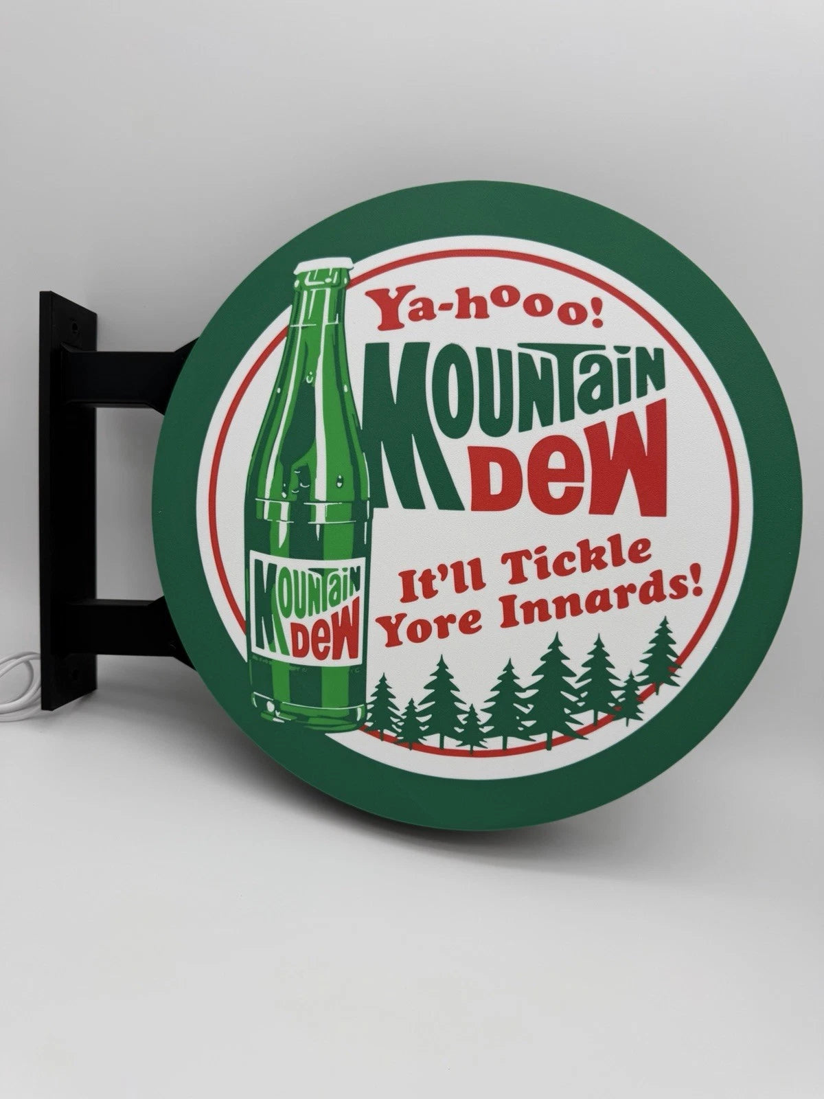 Mountain Dew - 13”  Pub Style Dual Side Light Up LED Sign Pub Bar Mancave Soda