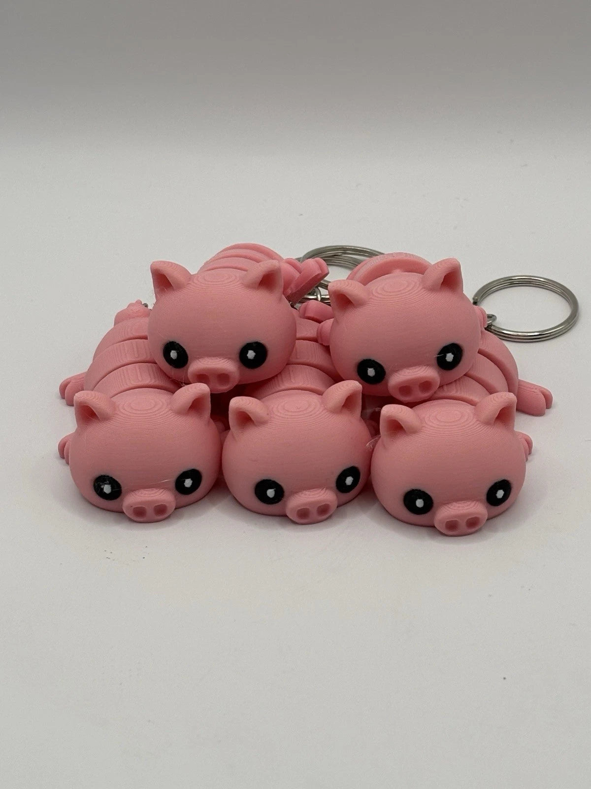 Pink Pig Fidget Keychain