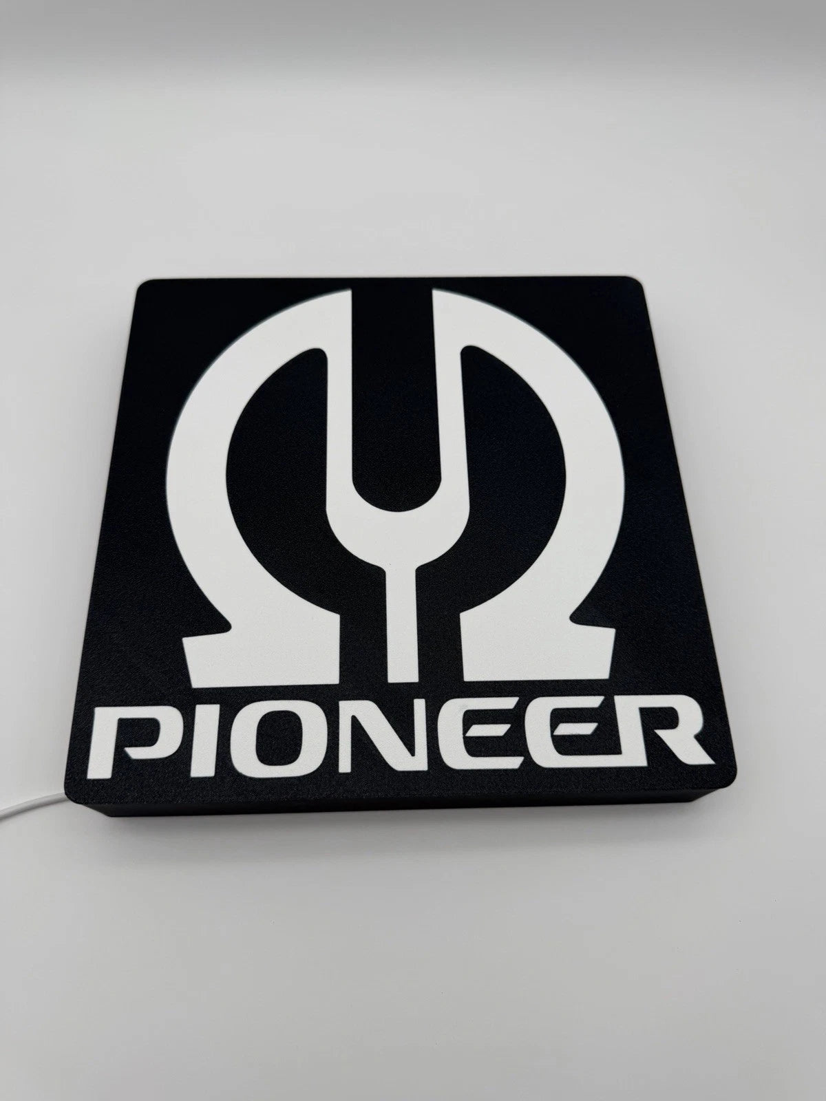 Pioneer Audio Stereo -  Light Up LED Sign With USB Plug - Black- Amp Speaker