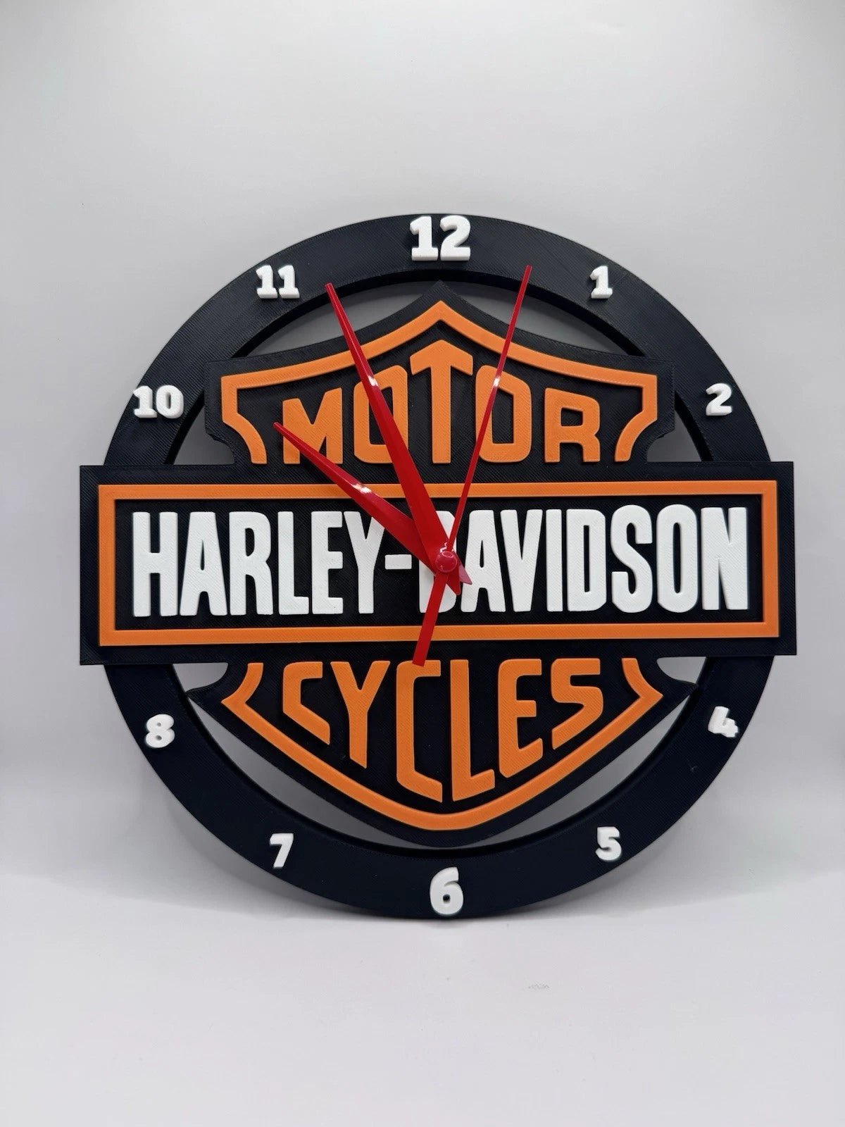 Harley Davidson Wall Clock 10.5” Smooth Sweep - Sportster Bagger Fat Boy