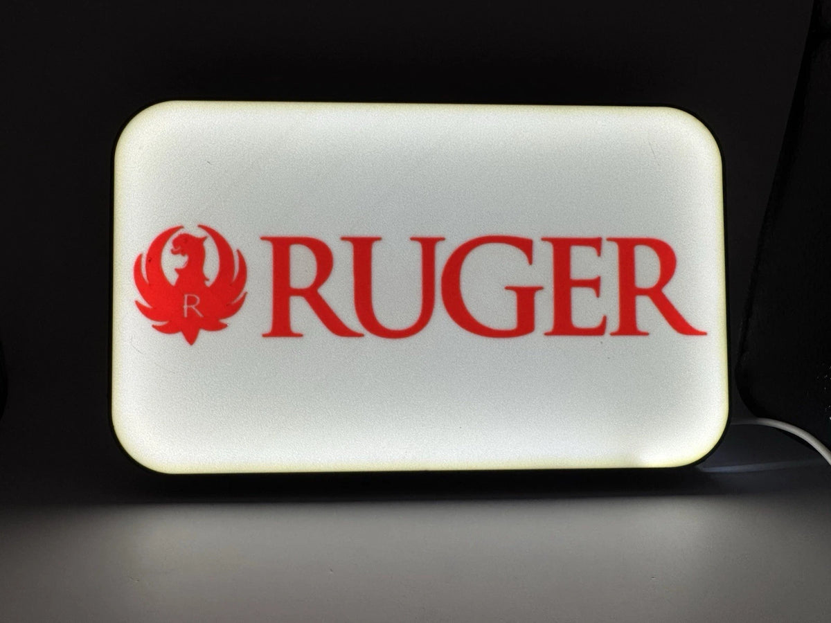 Ruger Firearms Light Up LED Neon Sign With USB- Reloading Shooting Hunting 2A