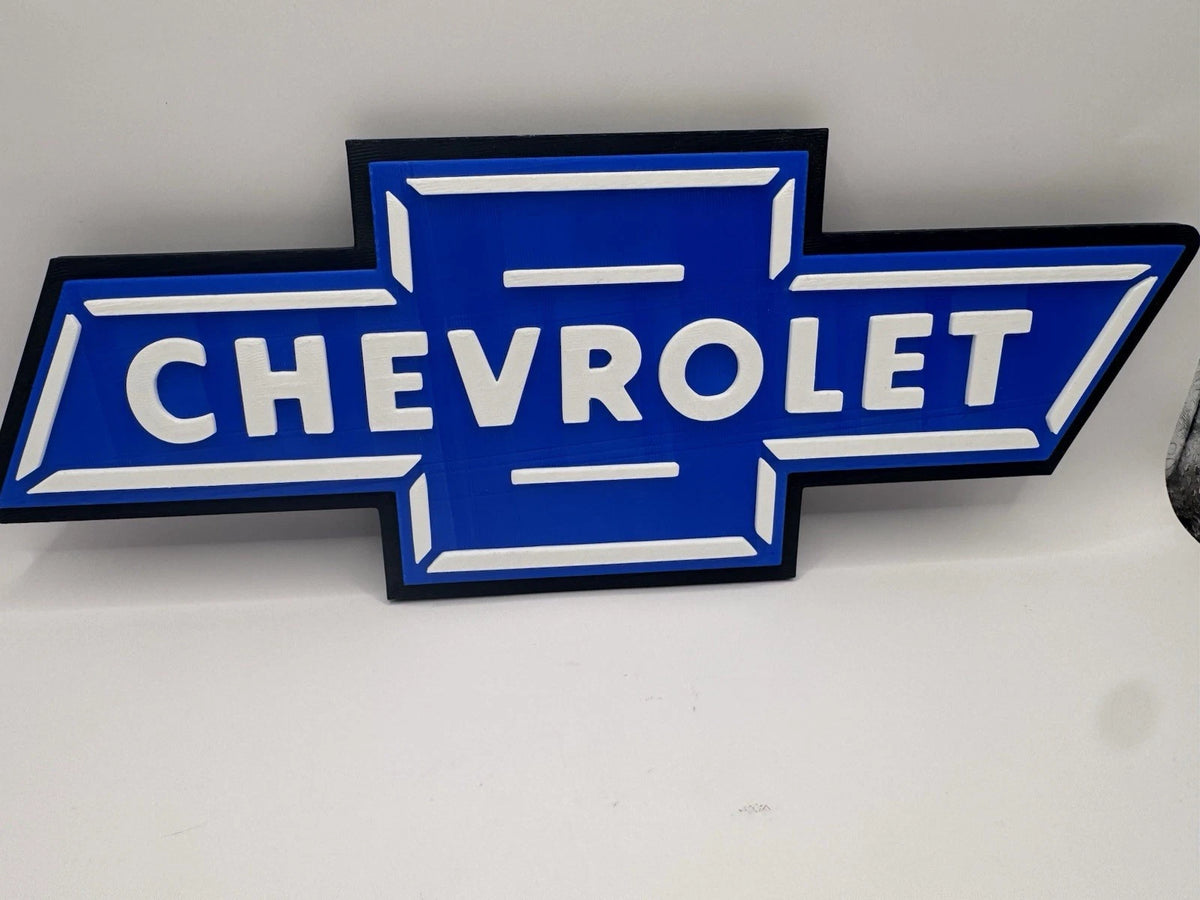 Chevrolet Chevy Bow Tie Classic 3D Wall Sign S10 Silverado Corvette Camaro