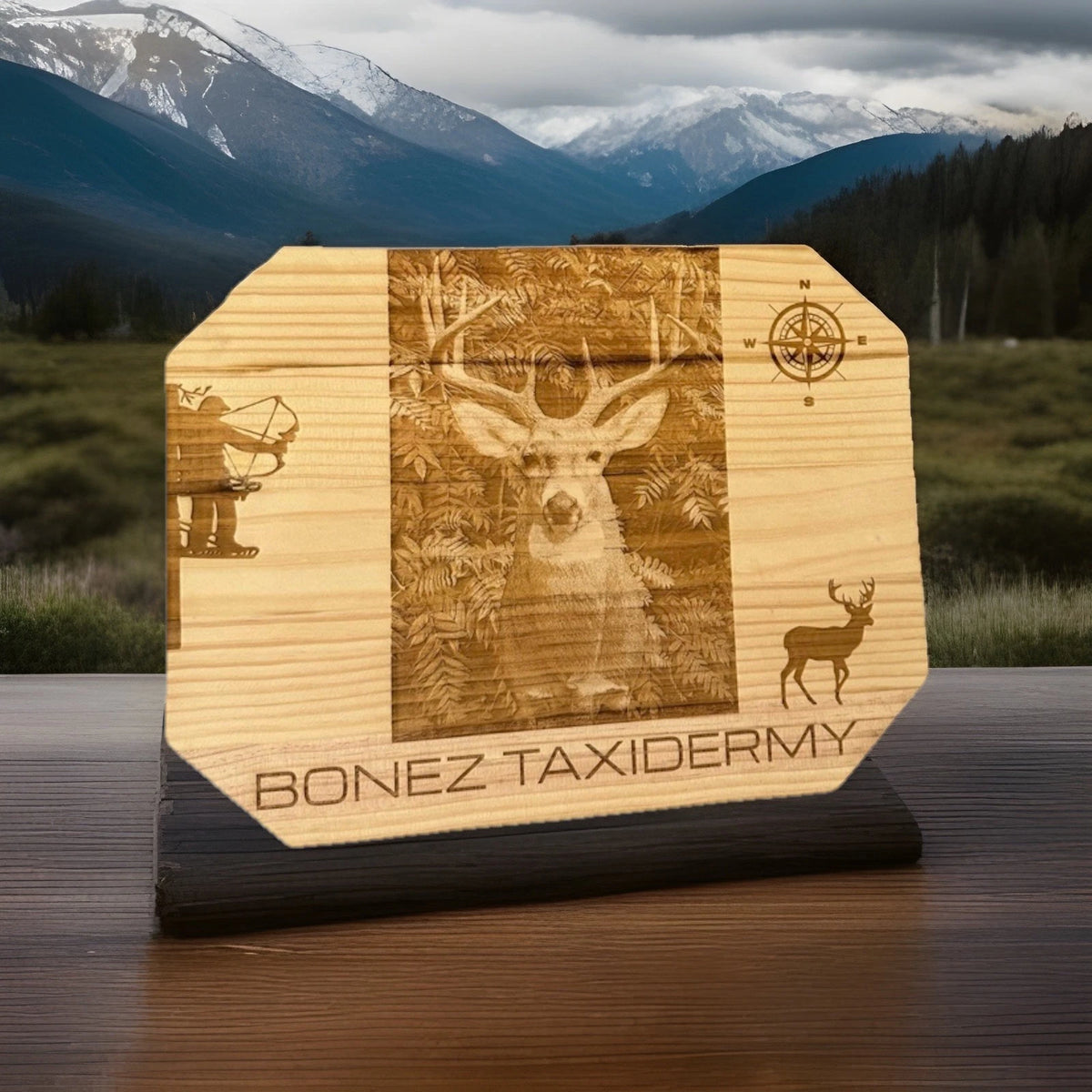 Custom Laser Engraved Wood Slice | 12x16" Wood Plaque | Personalized Photo |