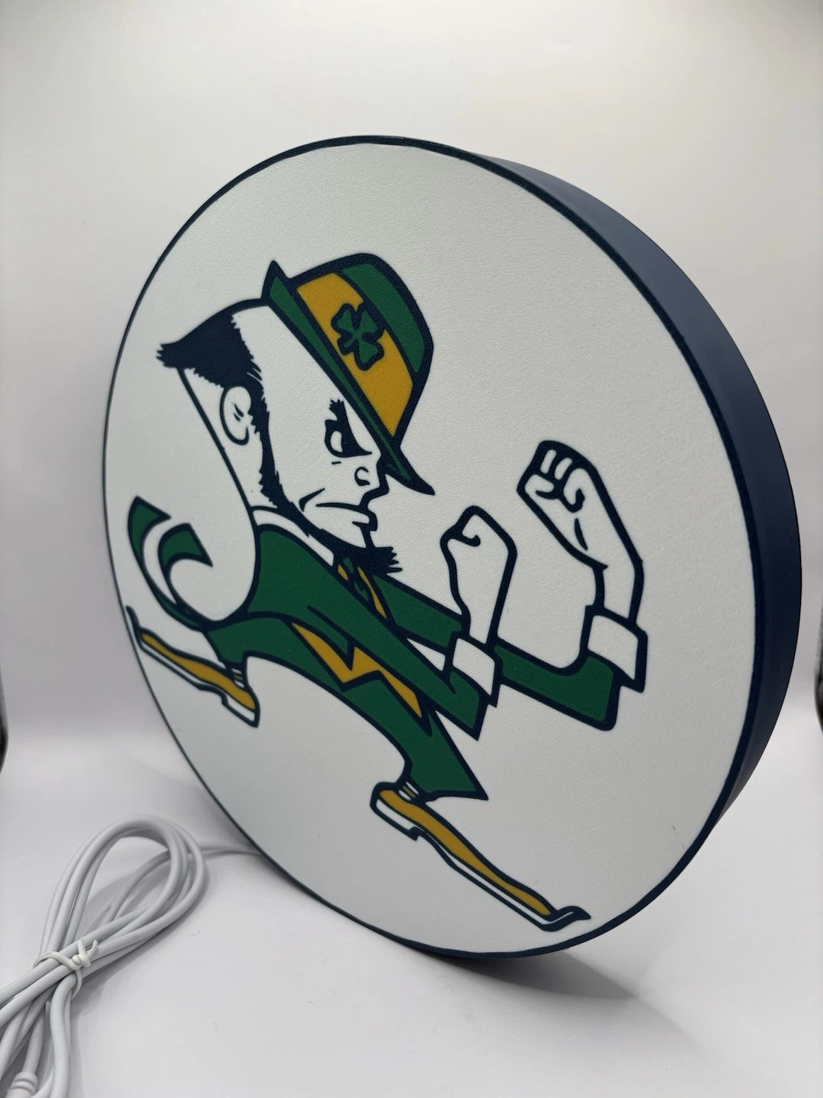 Fighting Irish Round - Light Up LED Sign - Notre Dame University Fighting Irish