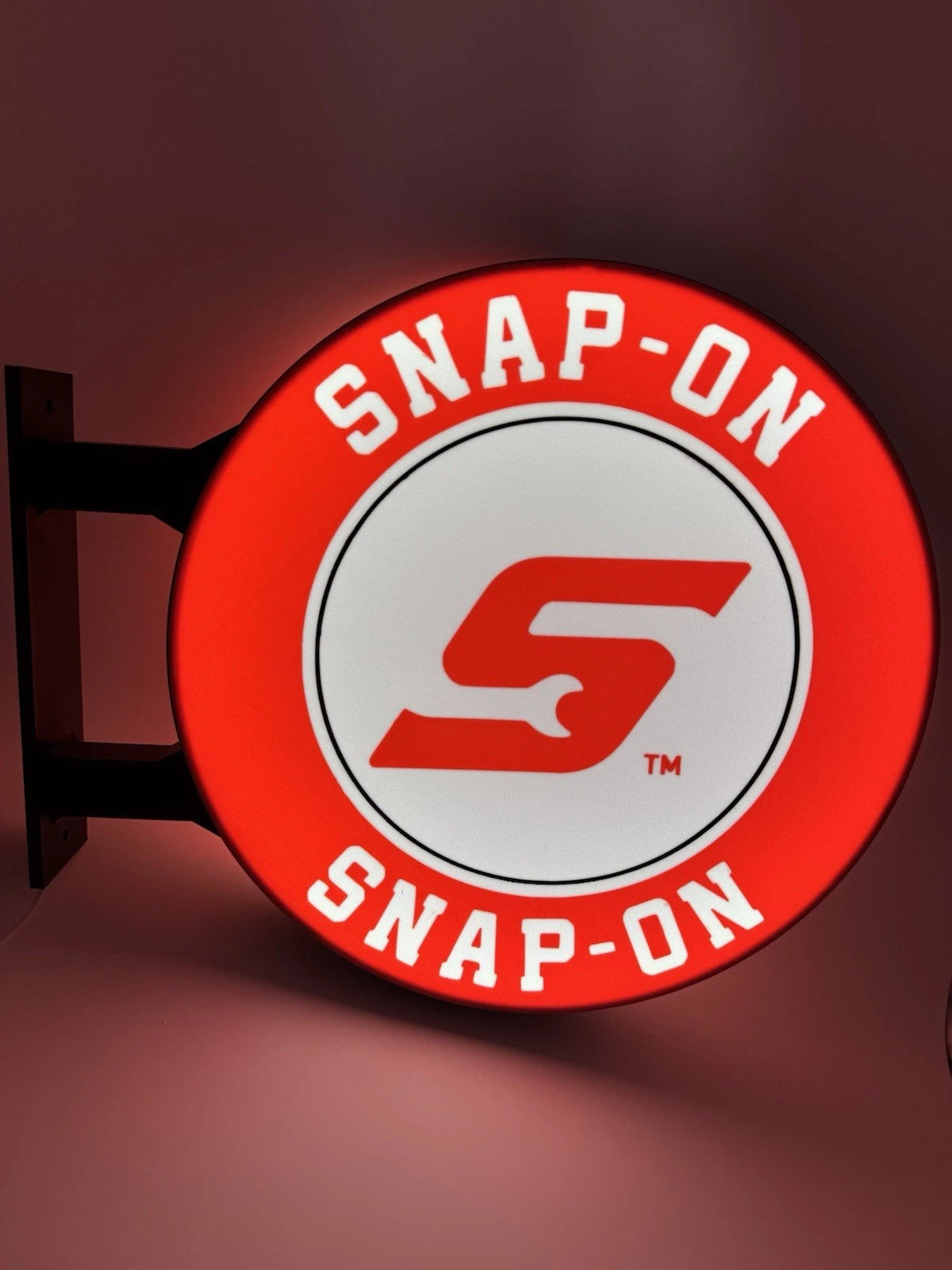 Snap On Tools 13” Pub Style Dual Side Light Up LED Sign Gas Station Mancave