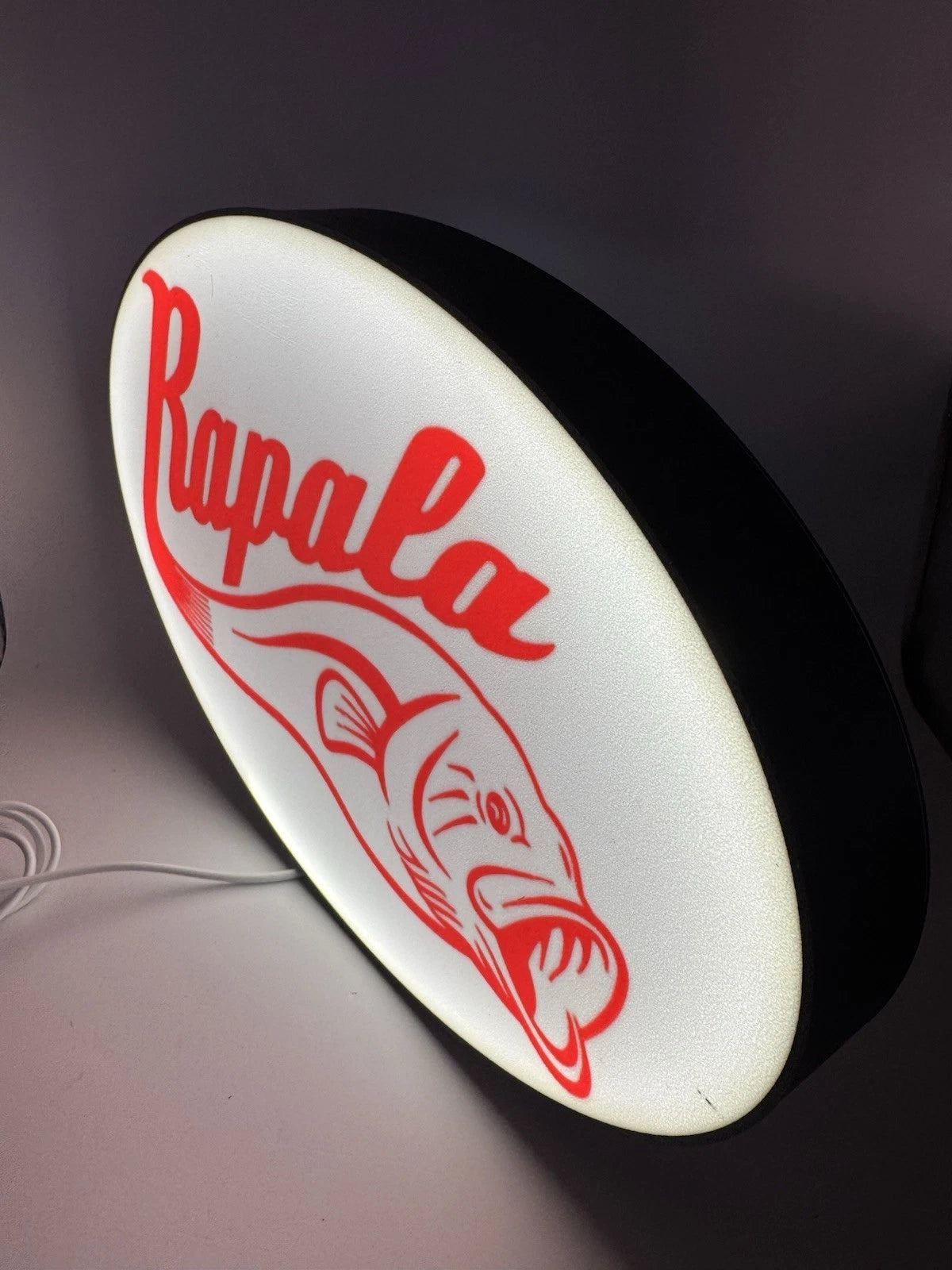 Rapala Fishing Light Up LED Neon Sign Bass Fish Vintage Crappie Walleye Reel Rod