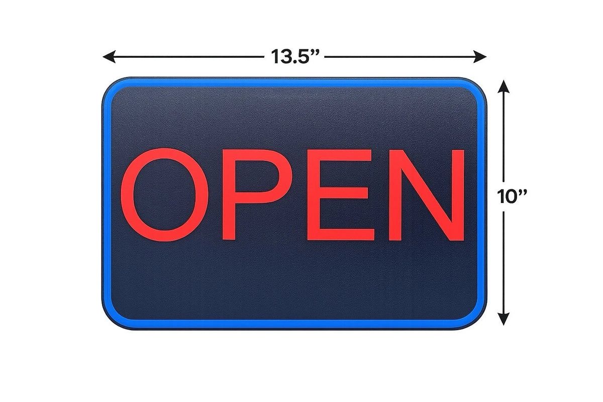 LED Business “OPEN” Sign – 13.5” x 10” Inch With USB Power Cord