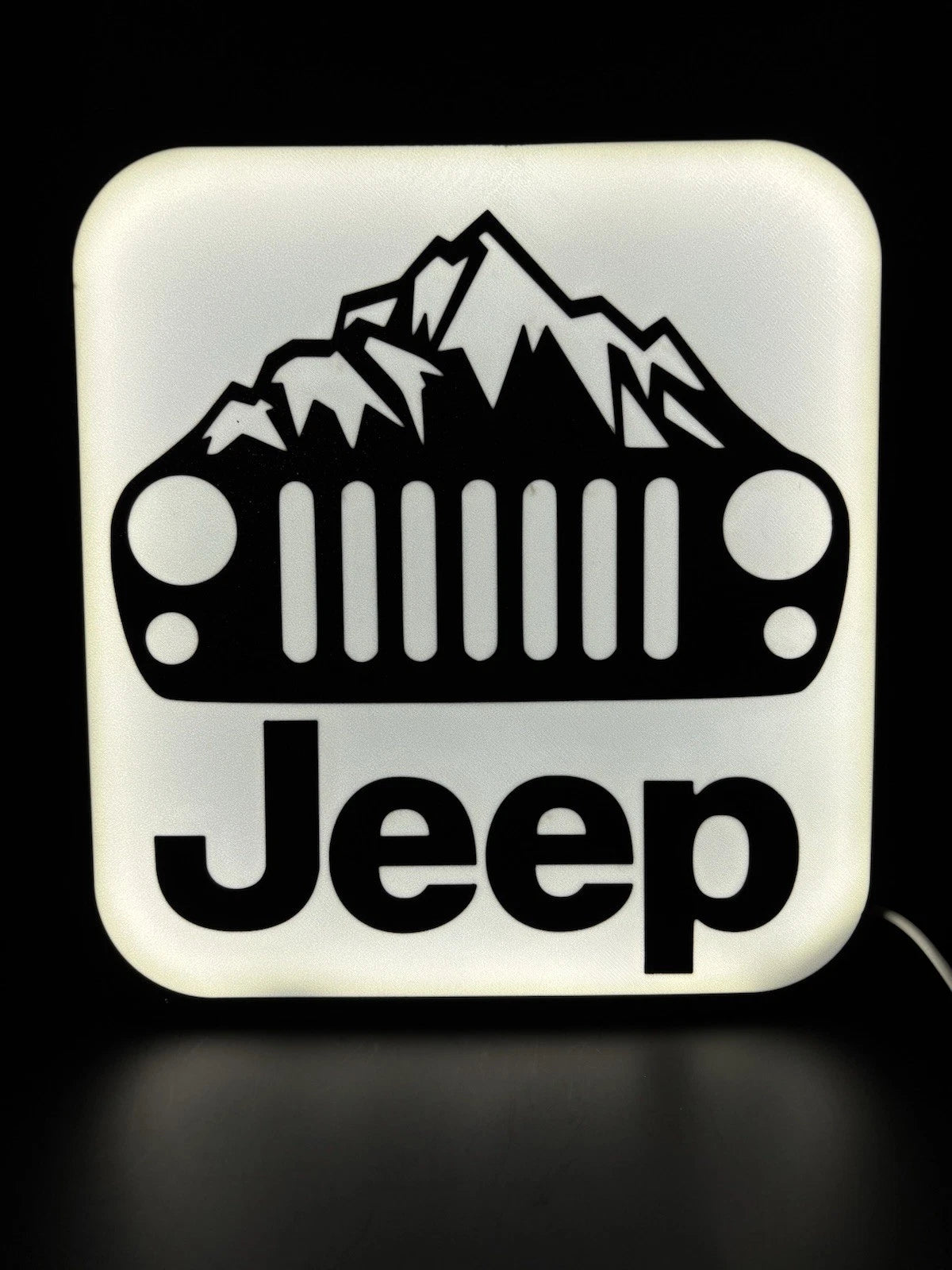 Jeep - Light Up LED Sign Wrangler JK Rubicon Sahara SUV Off-road Trail Ready