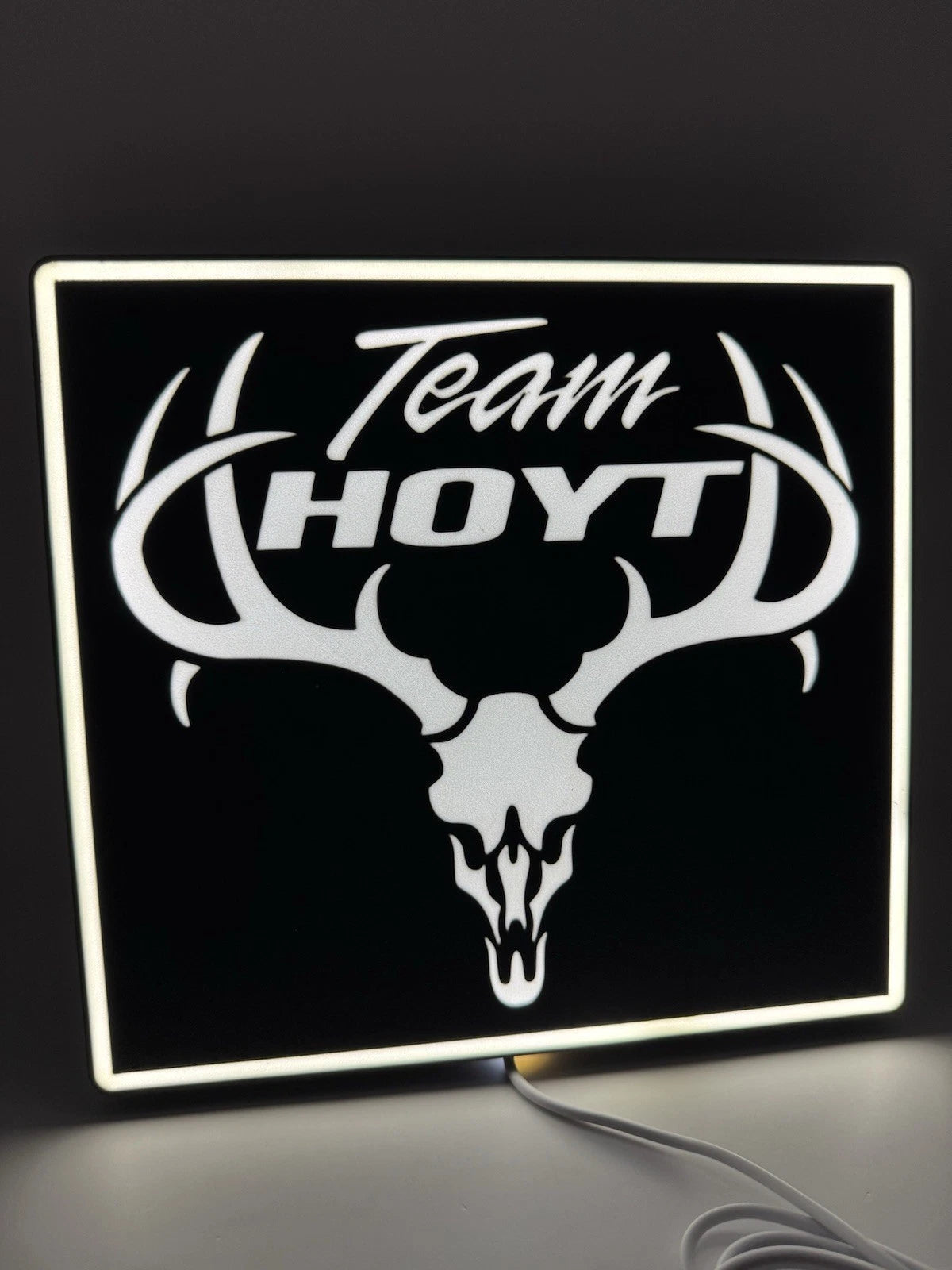 Hoyt Archery Team Archery Bow Hunting Buck Antler Light Up LED Neon Sign