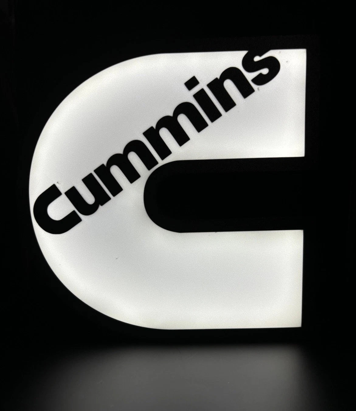 White Cummins Turbo Diesel Engine  Light Up LED Neon Sign Dodge Ram Valve 5.9