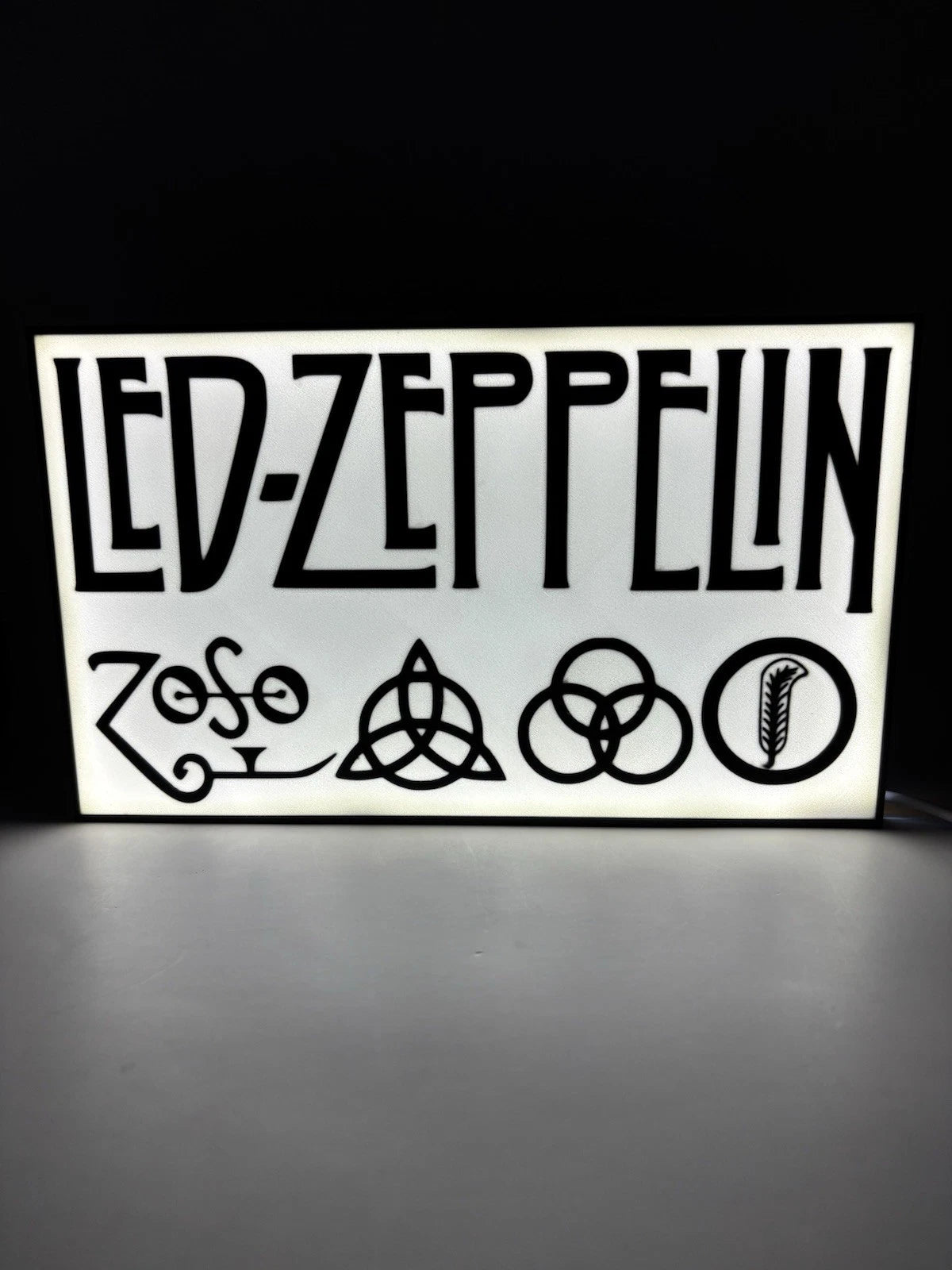 Led Zeppelin - LED Light Up Neon Sign Classic Rock And Roll Zoso Blackdog