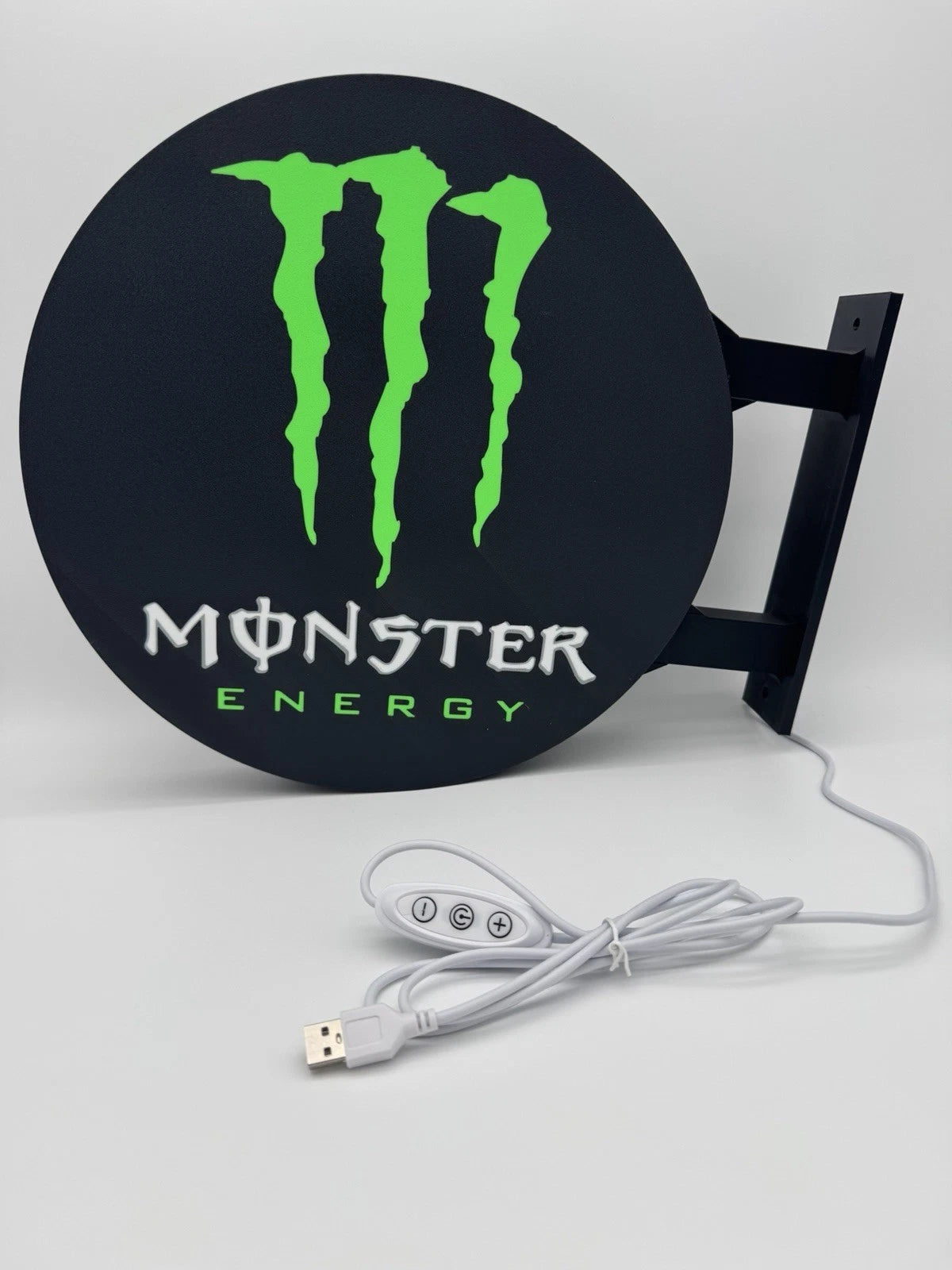 Monster Energy 13”  Pub Style Dual Side Light Up LED Sign Pub Bar Mancave