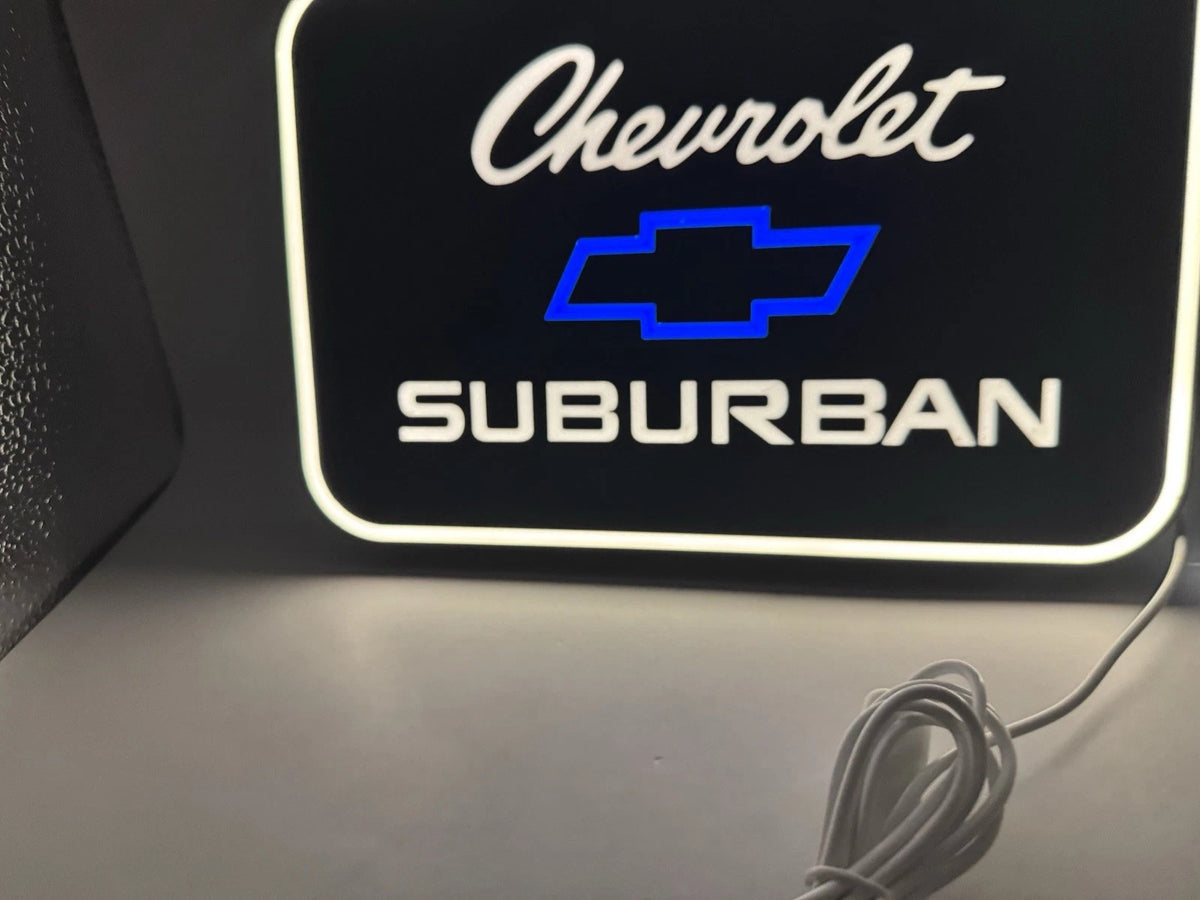 Chevrolet Chevy Suburban - Light Up LED Sign Camaro S10 Silverado Corvette