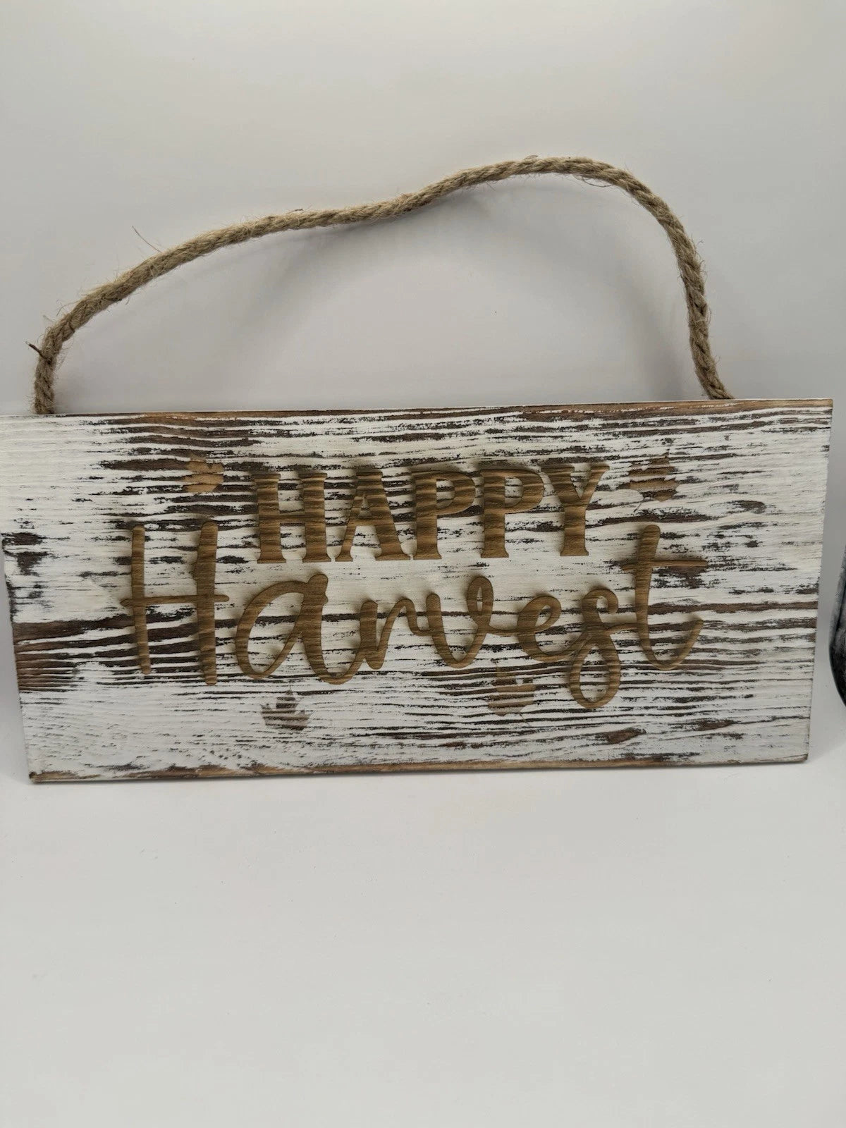 Rustic Wood Sign Fall Decoration - Happy Harvest Cute Wall Sign
