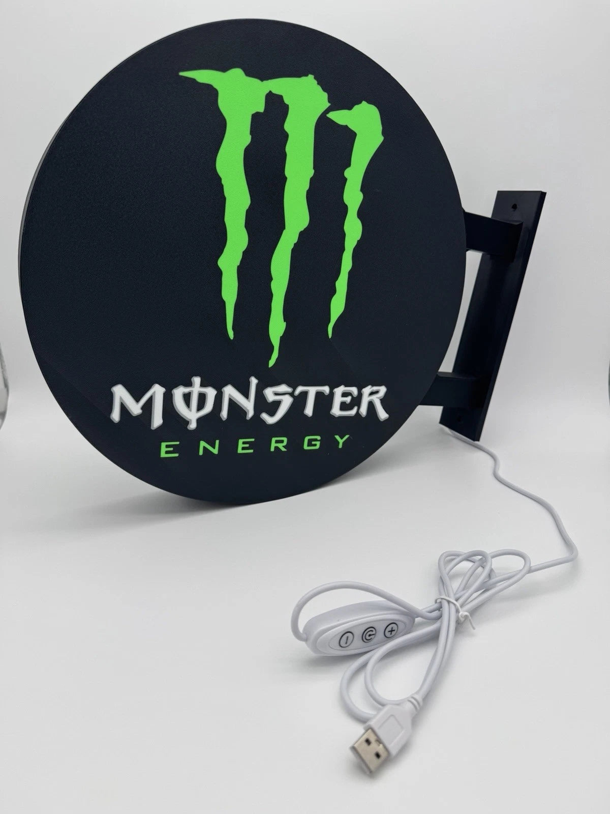 Monster Energy 13”  Pub Style Dual Side Light Up LED Sign Pub Bar Mancave