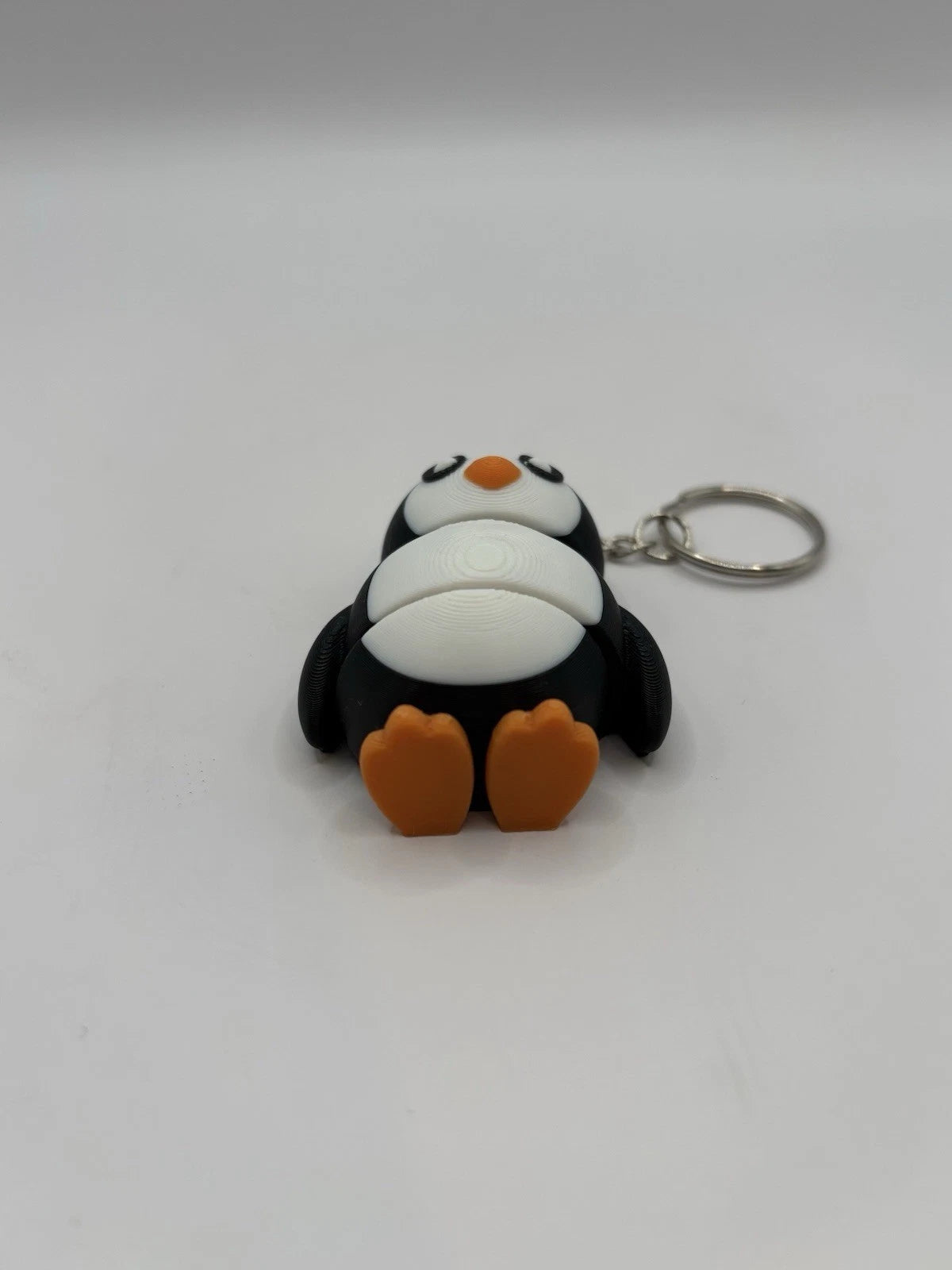 Black/White Penguin Fidget Keychain