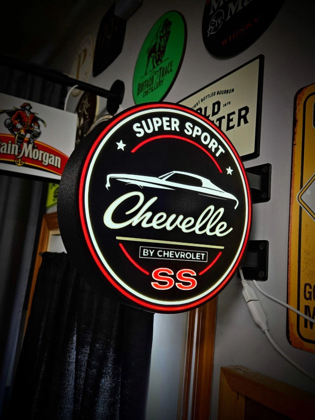 Chevrolet Chevelle- 13”  Pub Style Dual Side Light Up LED Sign Pub Bar Chevy