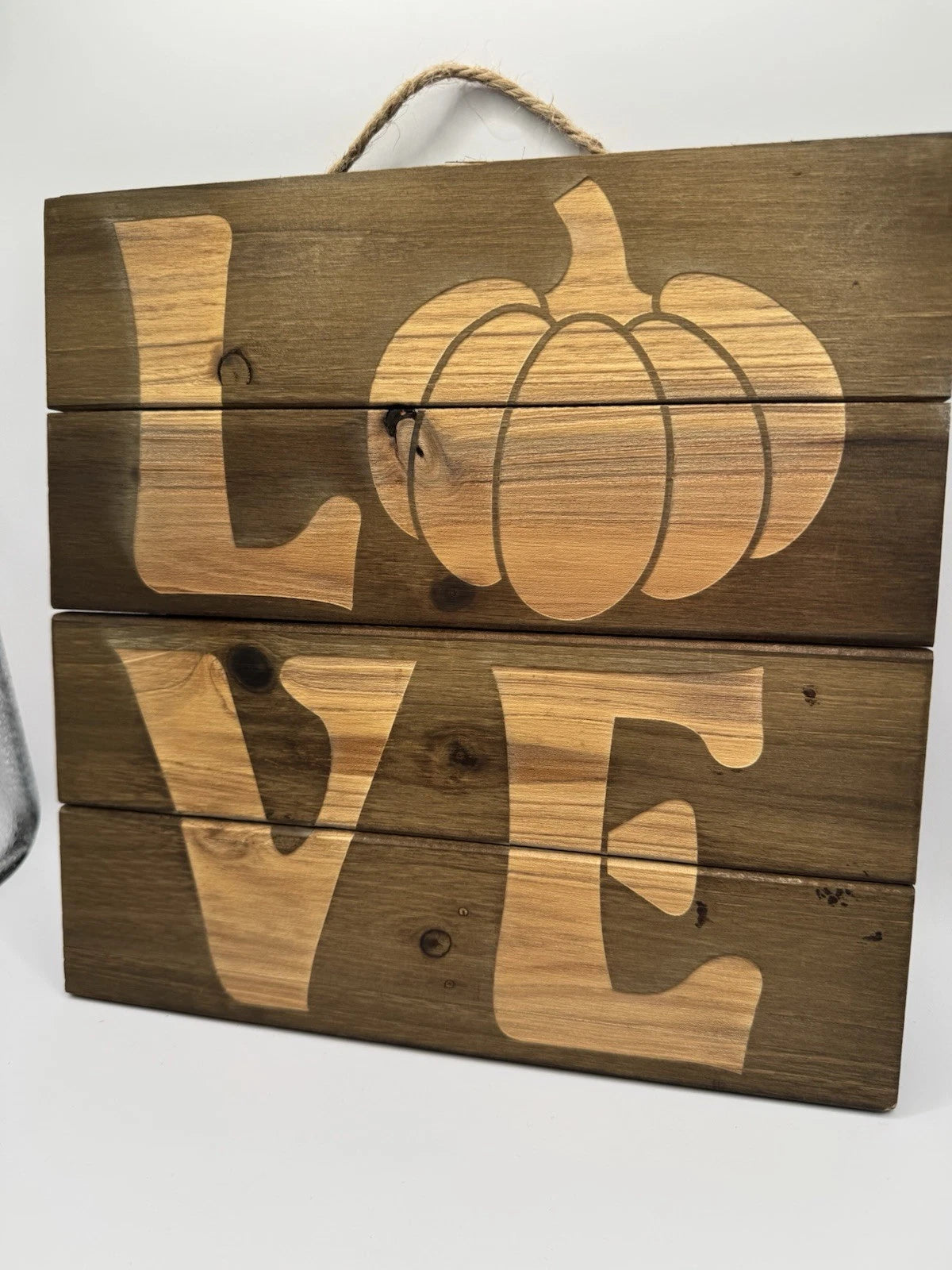Cute Rustic Wood Sign - Fall Decoration - Pumpkins Love - Hand Made