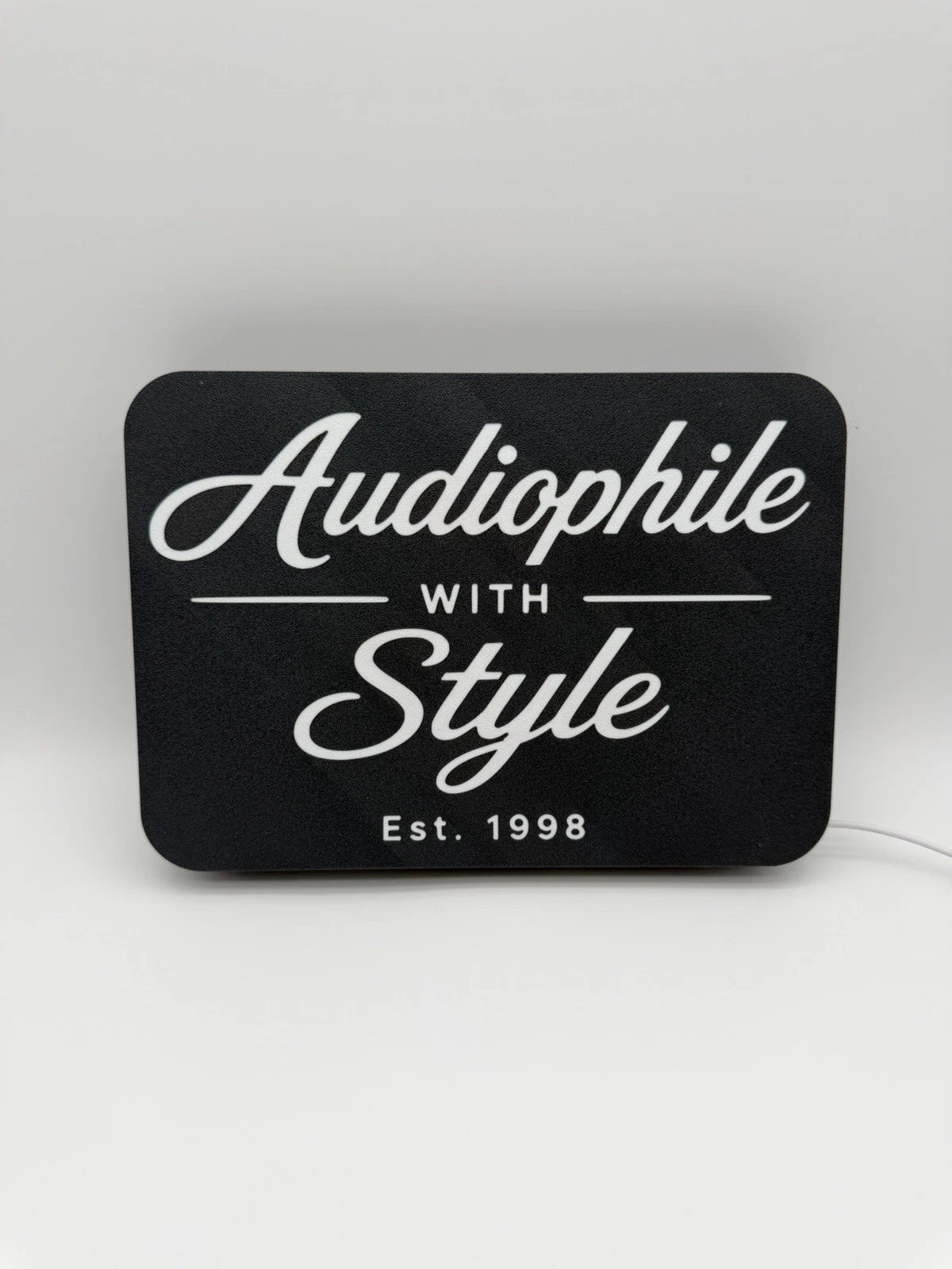 Audiophile With Style -  Light Up LED Sign With USB Plug Audio Stereo Amp Record
