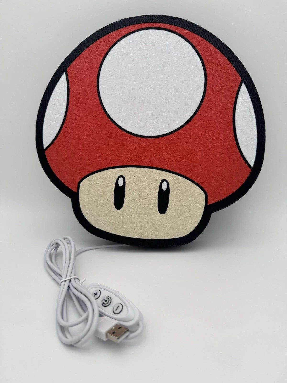 Mario Mushroom -  Light Up LED Sign With USB Plug - 90s Retro Nintendo