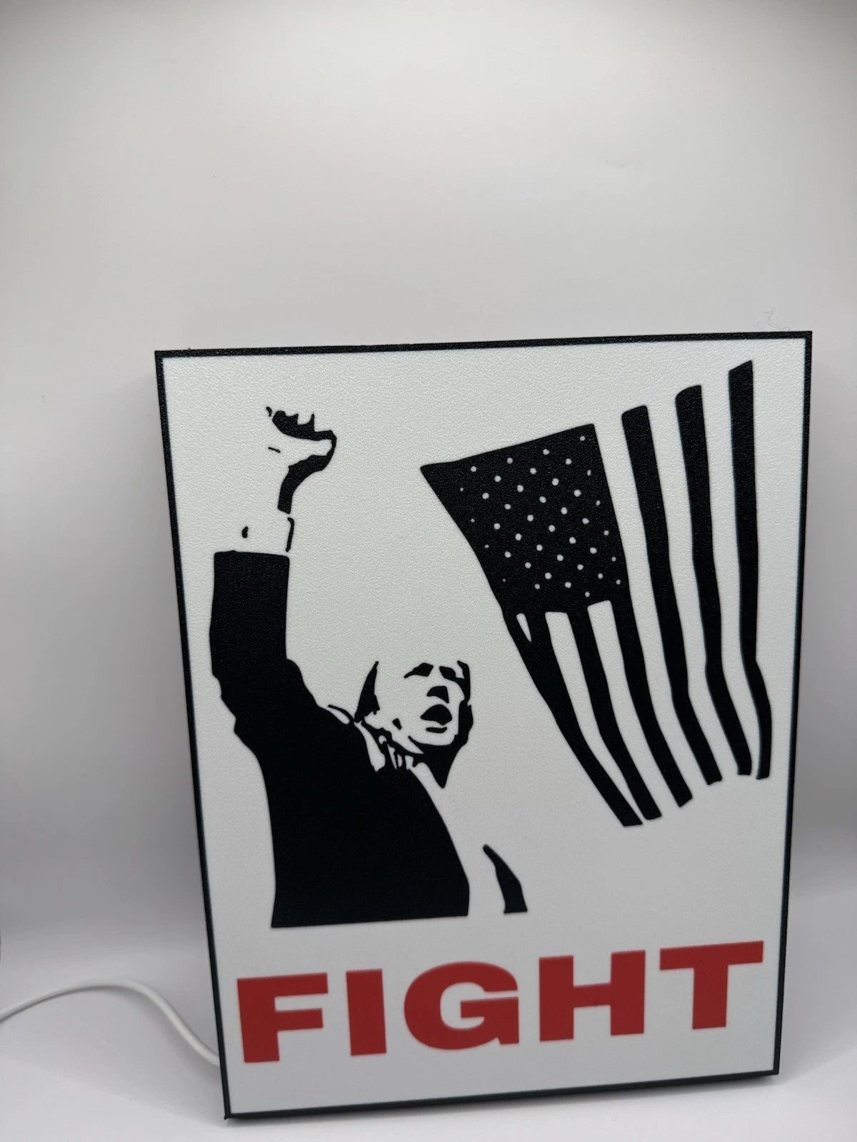 Donald Trump FIGHT - Light Up LED Sign