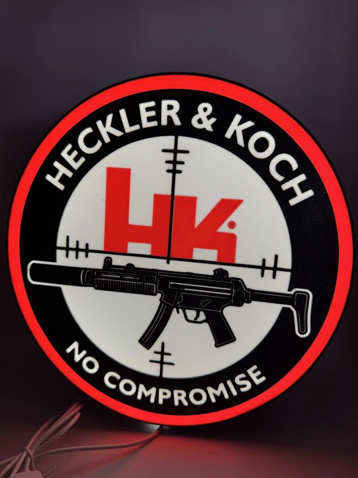 Heckler & Koch MP5 -  Light Up LED Sign With USB Plug