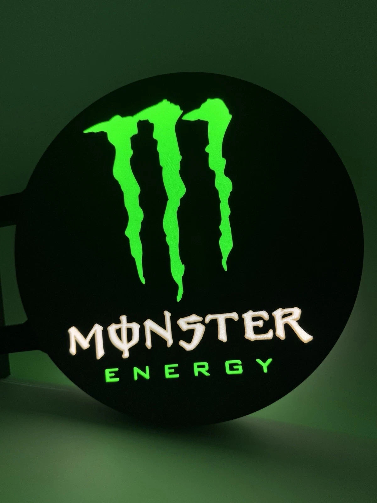 Monster Energy 13”  Pub Style Dual Side Light Up LED Sign Pub Bar Mancave