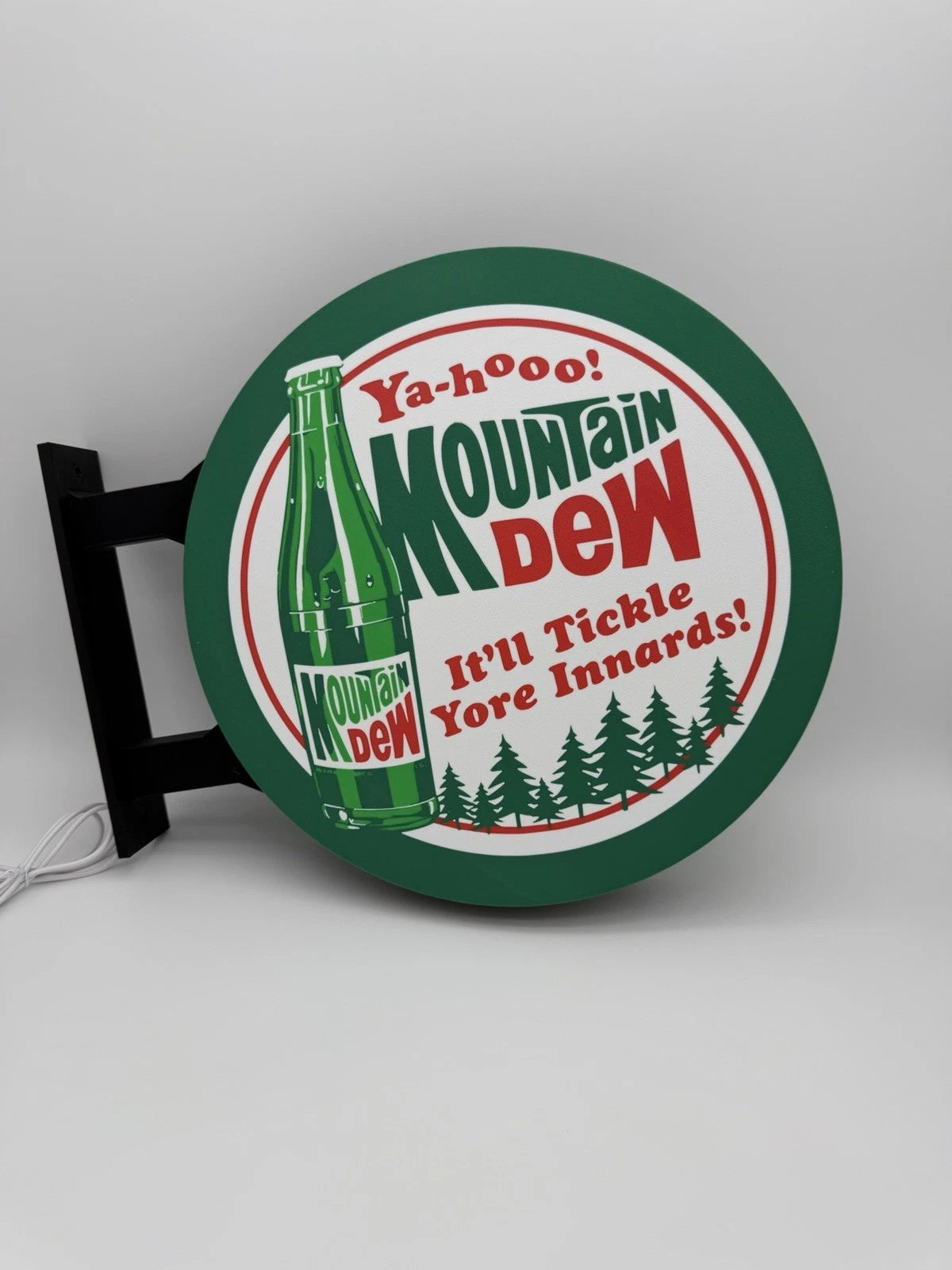 Mountain Dew - 13”  Pub Style Dual Side Light Up LED Sign Pub Bar Mancave Soda