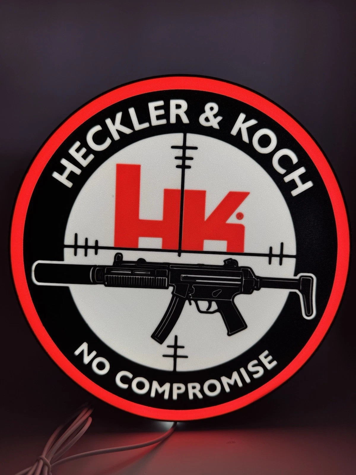 Heckler & Koch MP5 -  Light Up LED Sign With USB Plug
